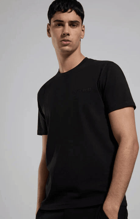 T-shirt uomo in jersey stretch nero