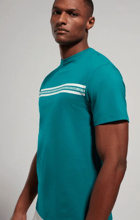 T-shirt da uomo in jersey stretch verde