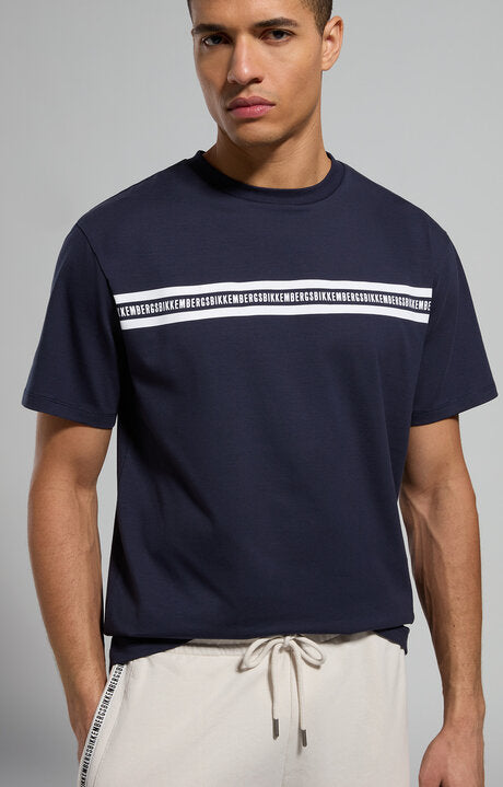T-shirt uomo girocollo in jersey blue pbmt0073-7000