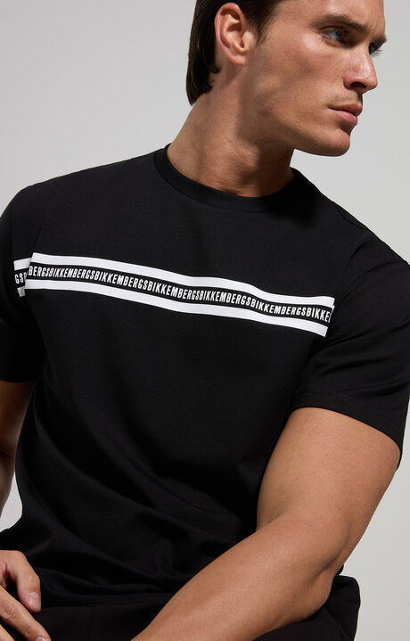 T-shirt uomo in jersey stretch nero