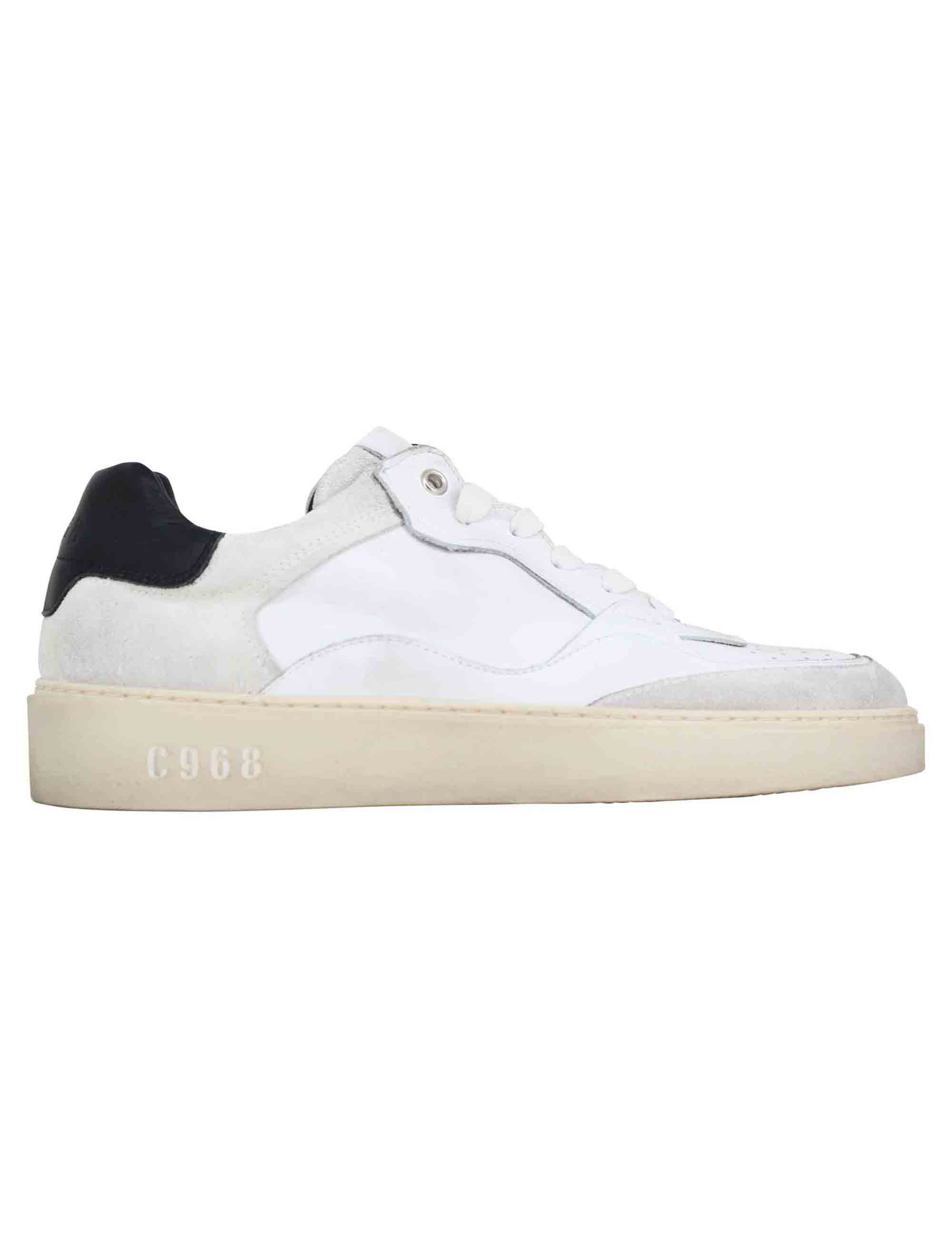 Spatarella Sneakers uomo in pelle bianca