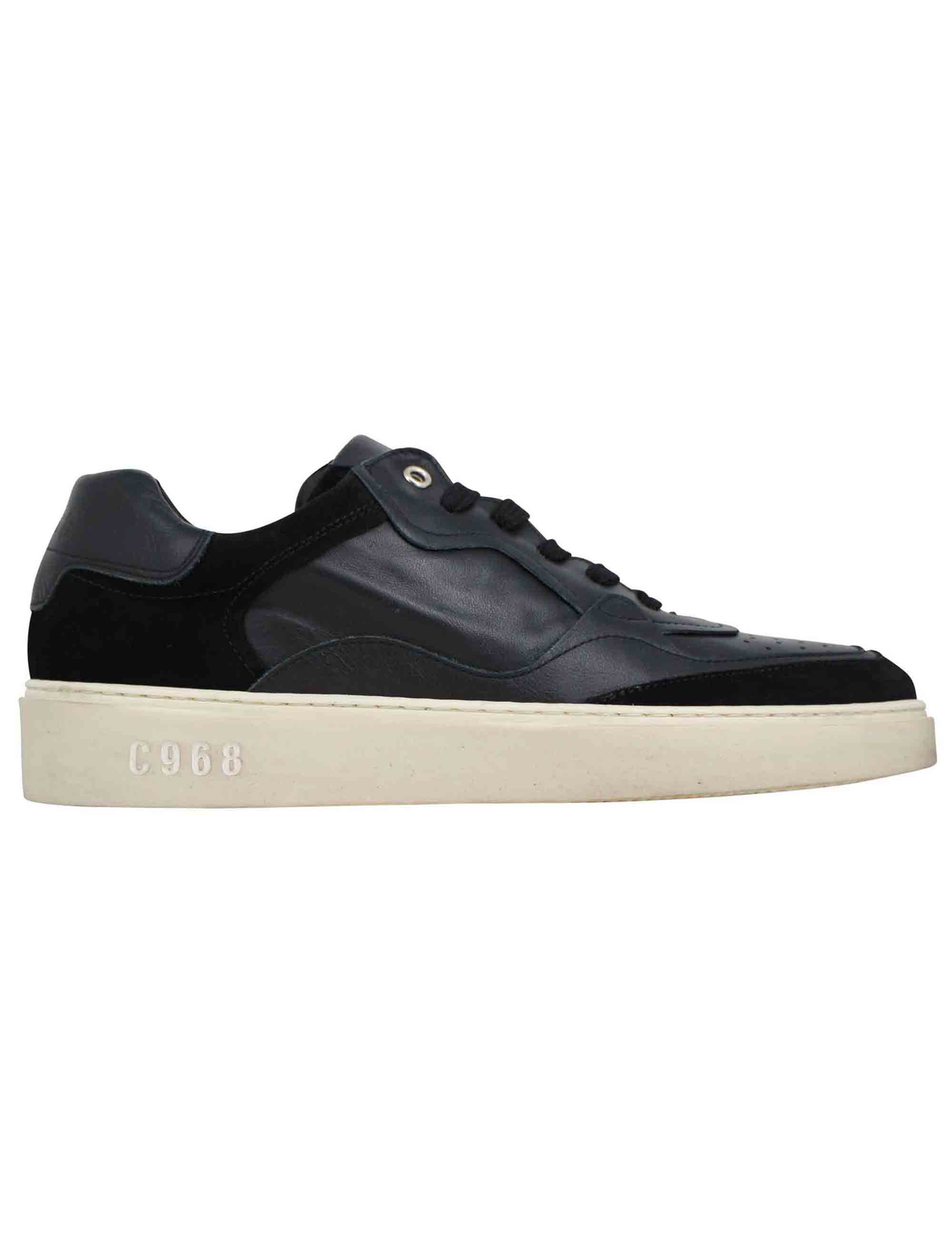 Spatarella Sneakers uomo in pelle nera