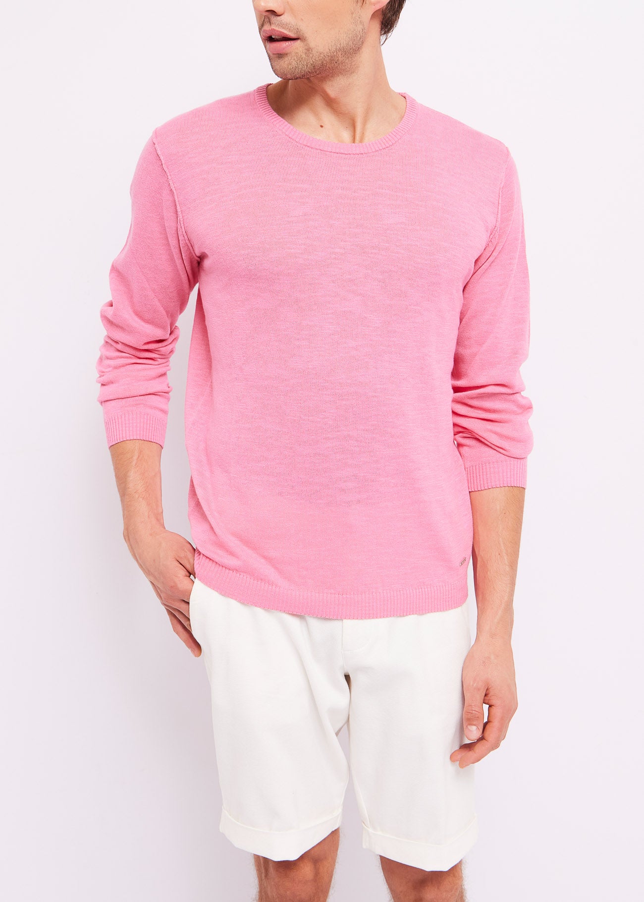 Maglie uomo in cotone rosa