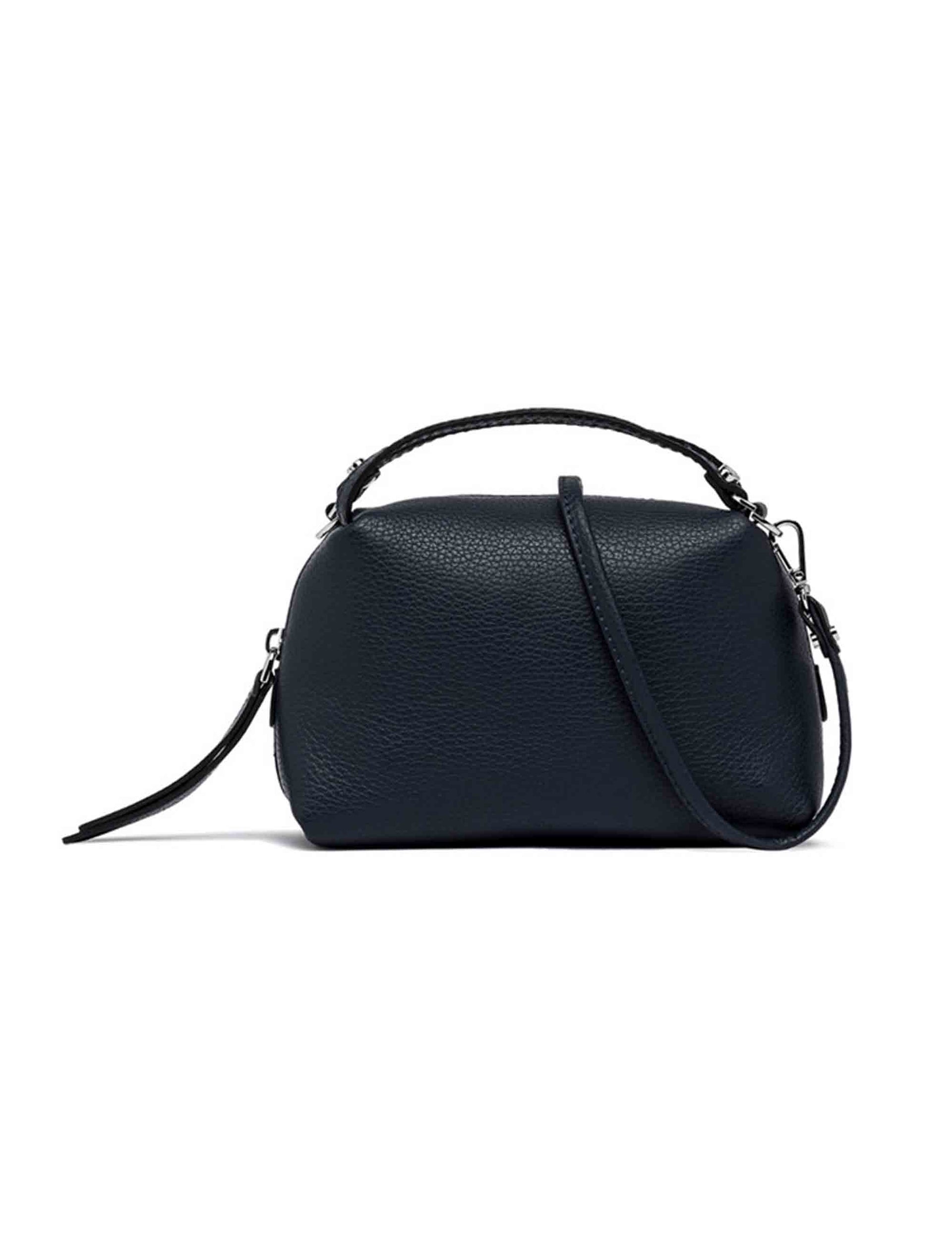 Alifa women's handbags in navy blue leather with removable shoulder strap