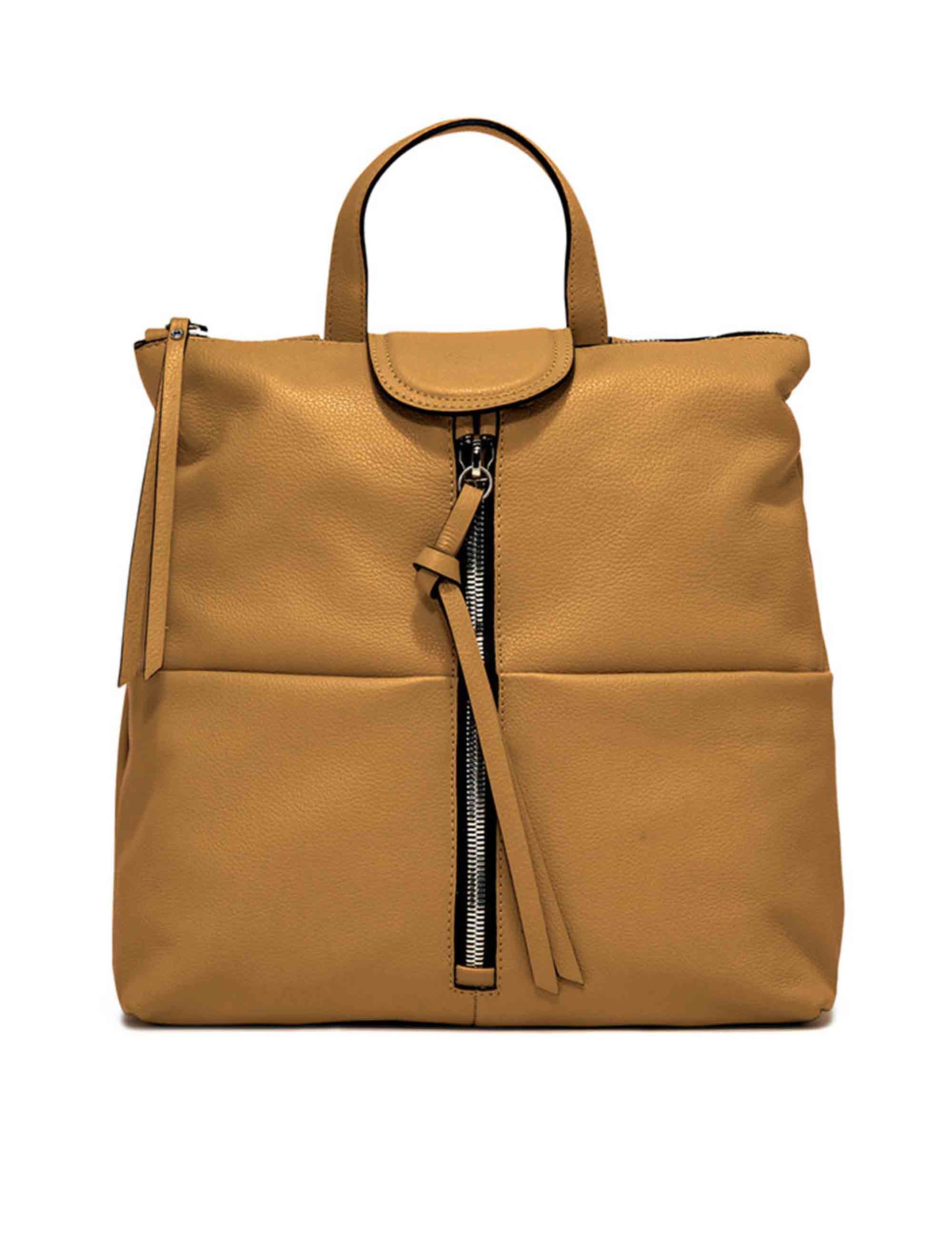 Giada women's backpacks in tan leather