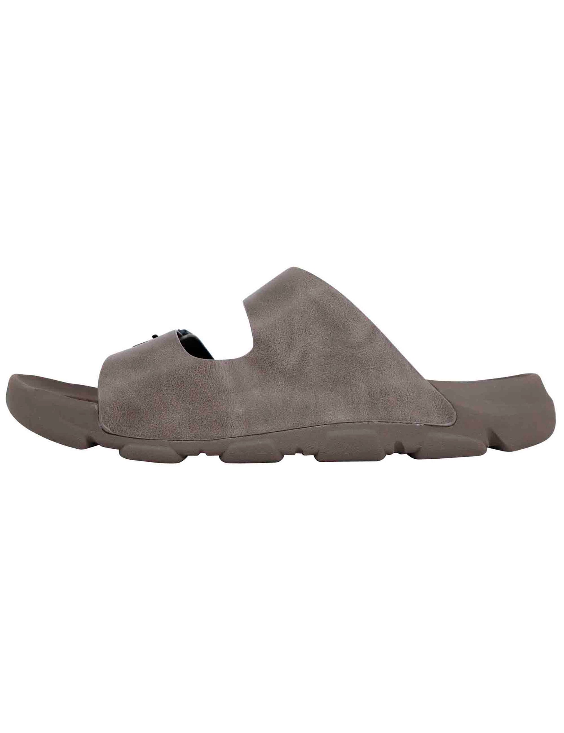 Daytona men's sandals in taupe leather