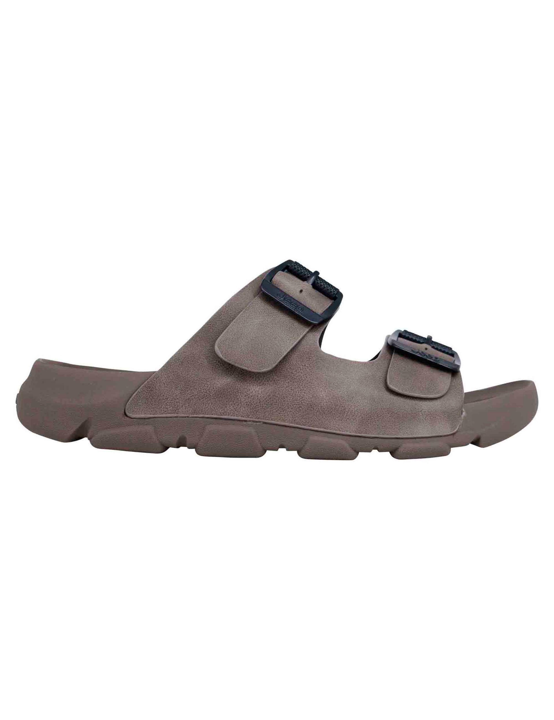 Daytona men's sandals in taupe leather