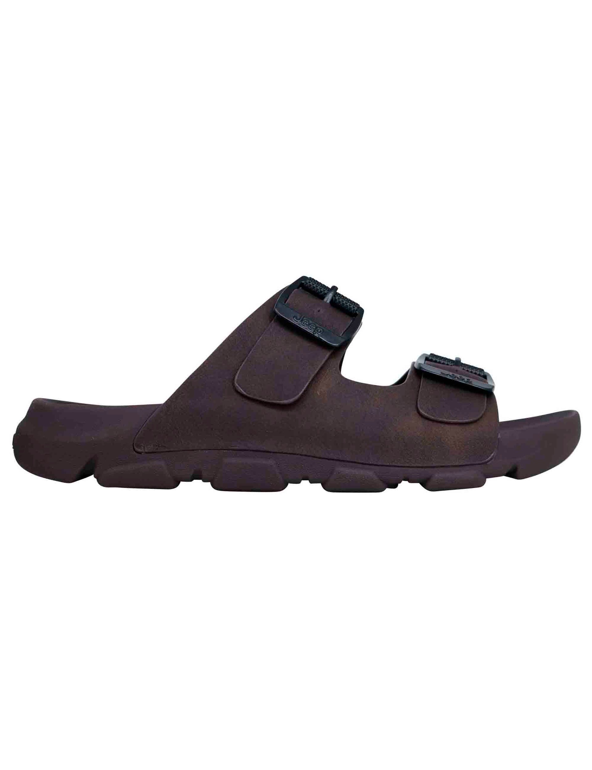 Daytona men's sandals in dark brown leather