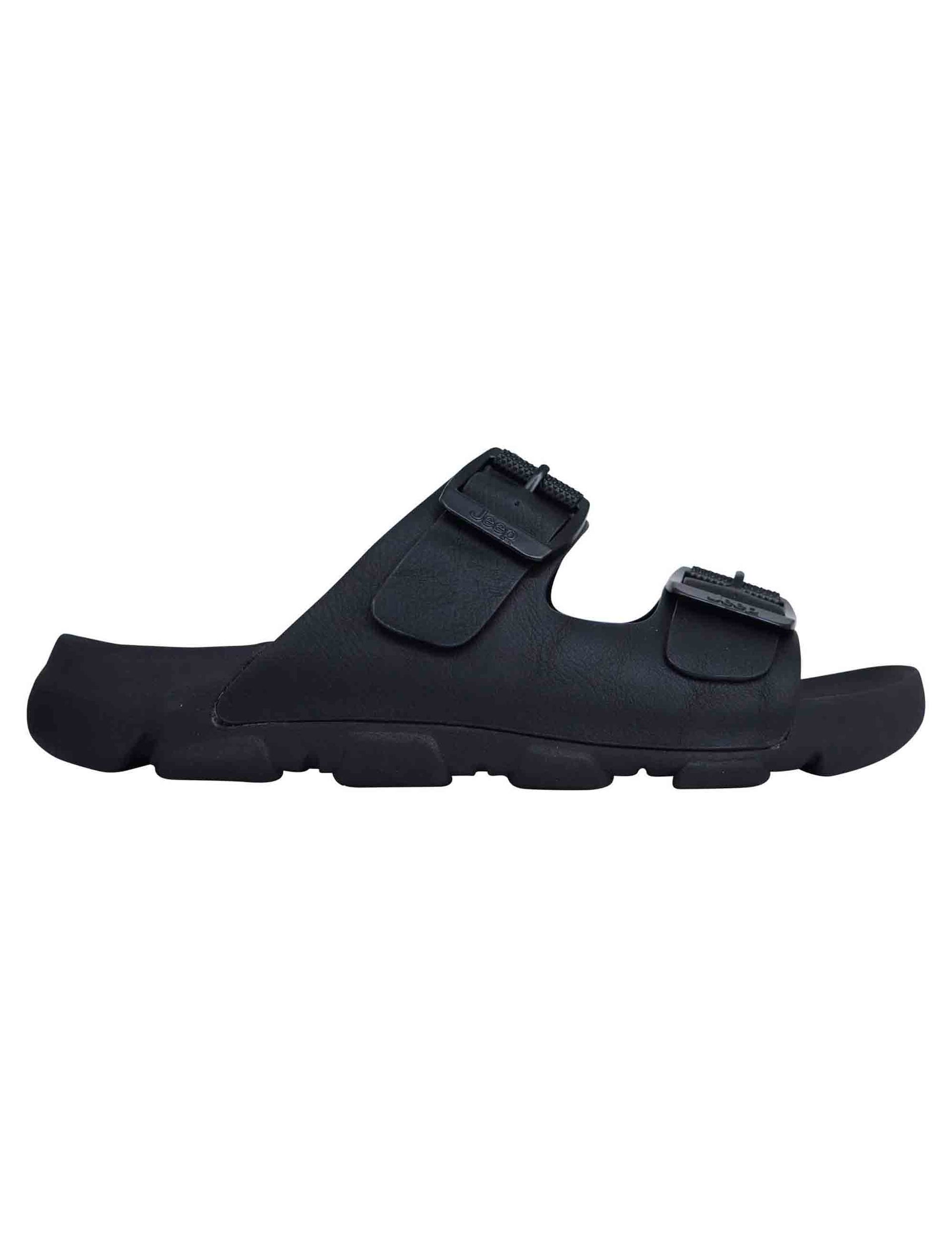 Daytona men's sandals in black leather