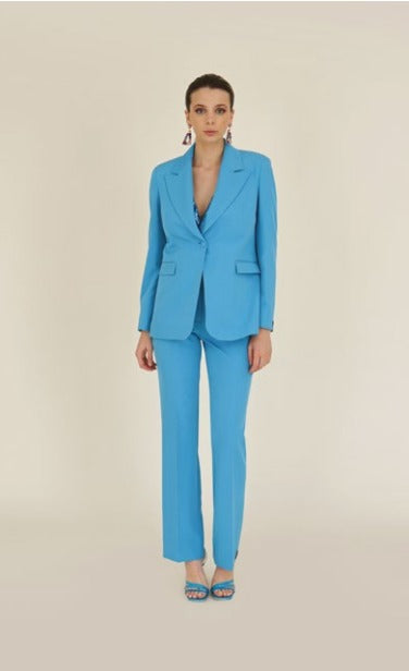 Tailleur donna monopetto azzurro