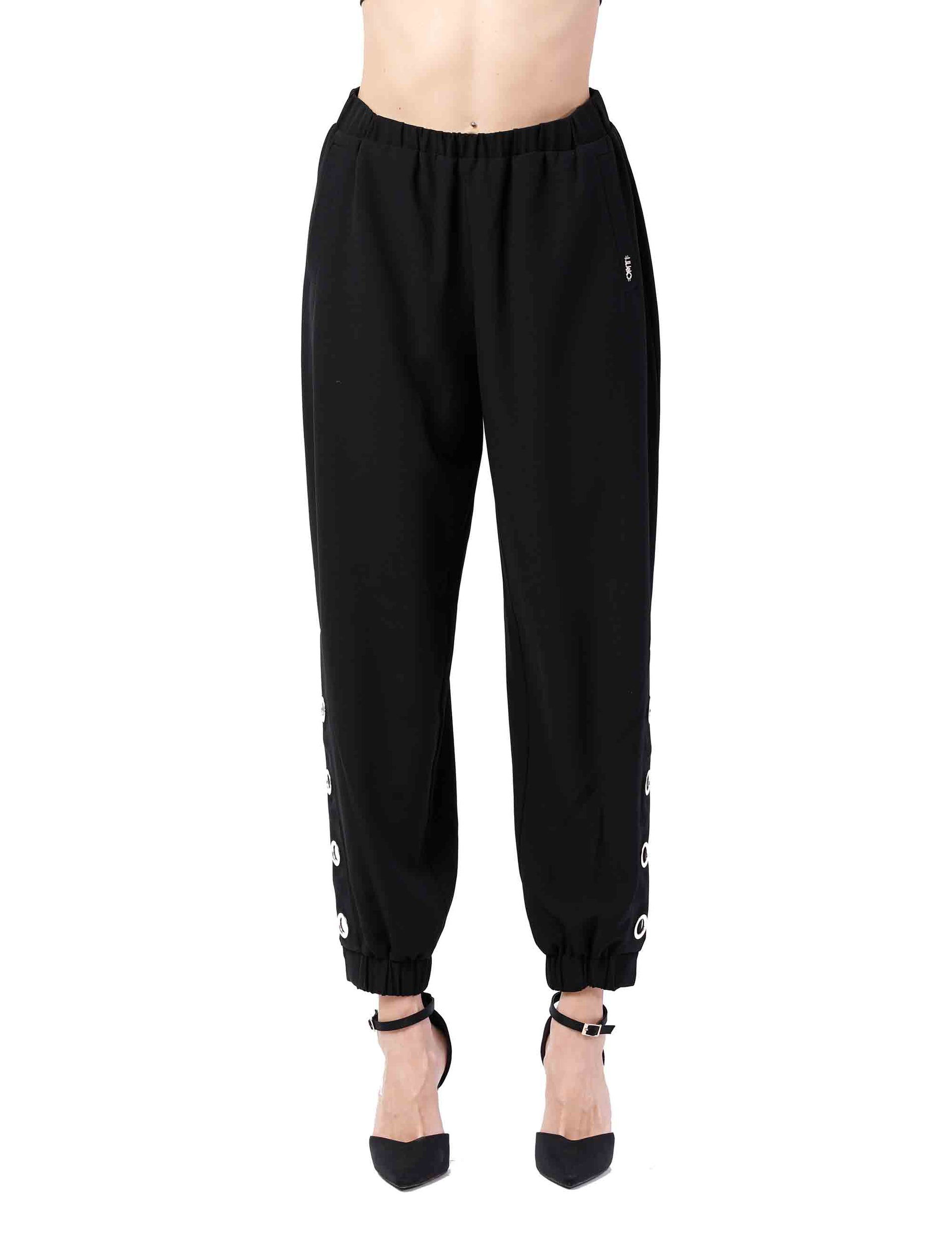 Pantaloni donna jogger nero