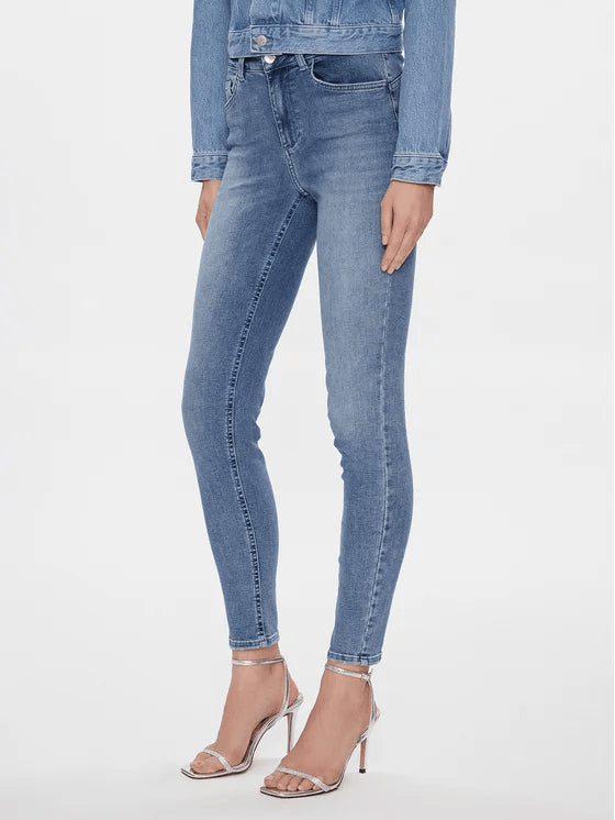 Jeans skinny in denim di cotone stretch