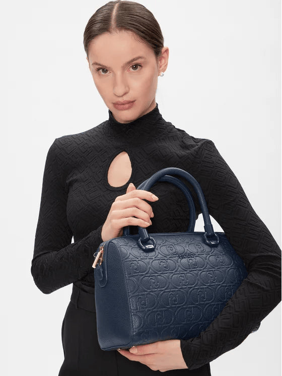 Borse donna a mano in similpelle blu navy