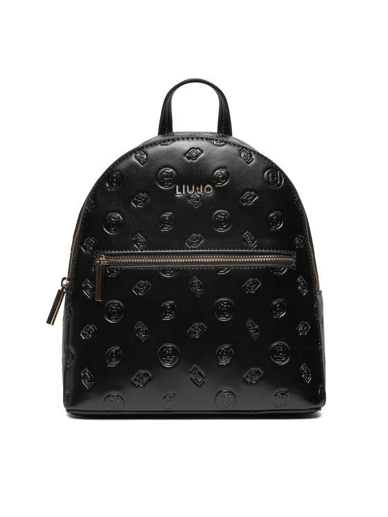 Women's backpacks in black eco-leather