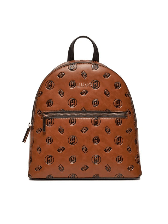 Women's backpacks in brown eco-leather