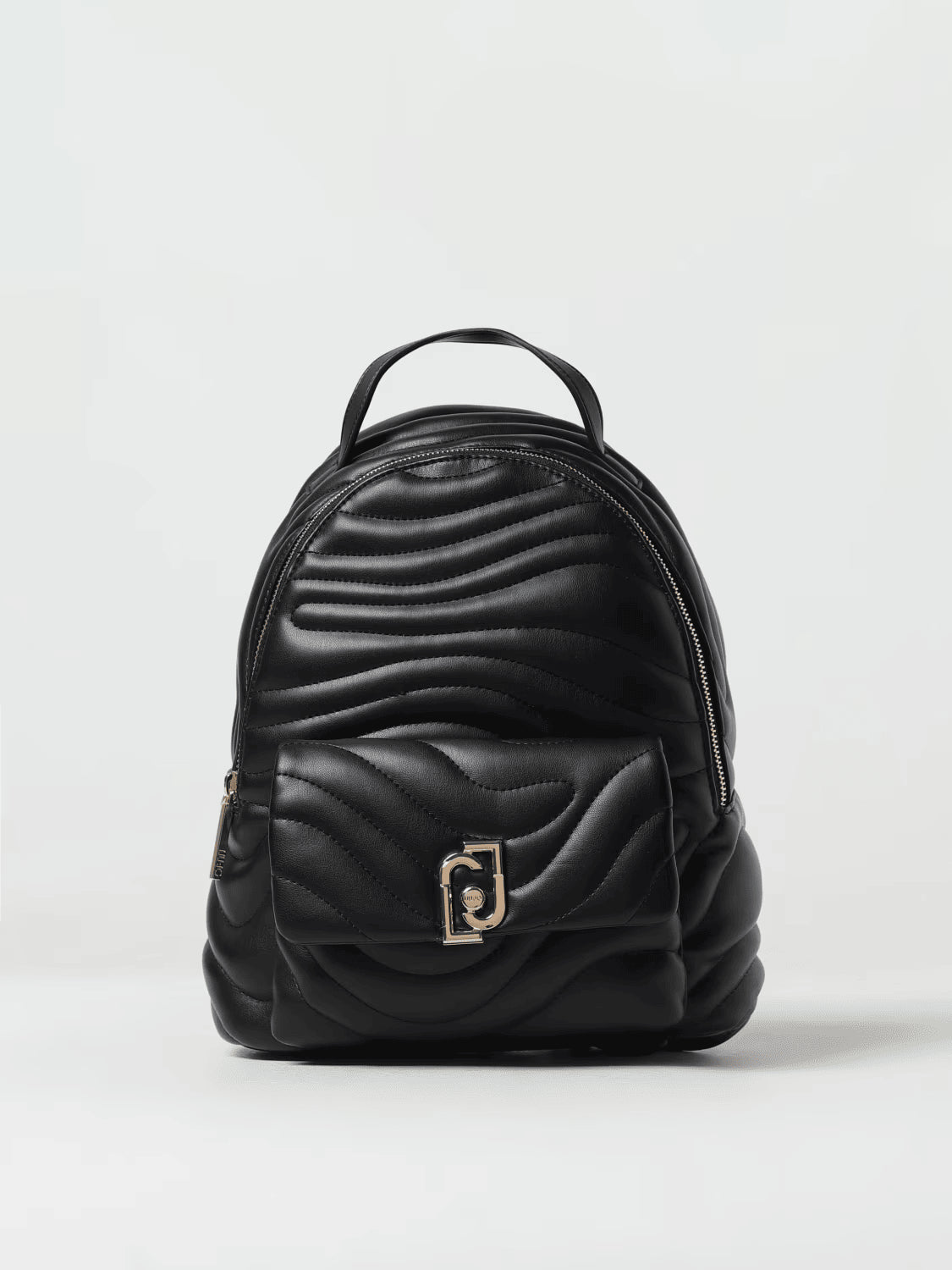 Women's backpacks in black eco-leather