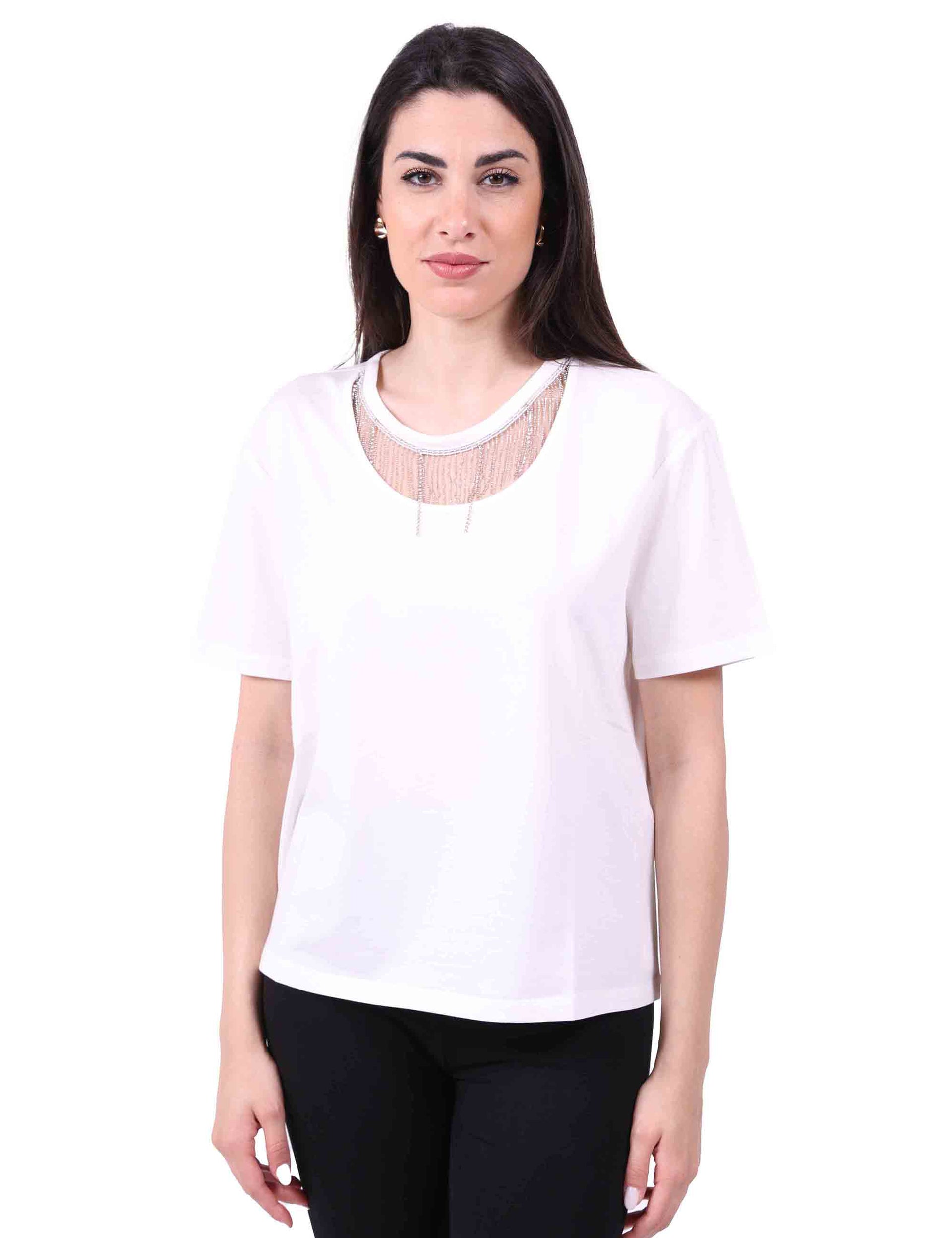 T-shirt donna regular in jersey di cotone