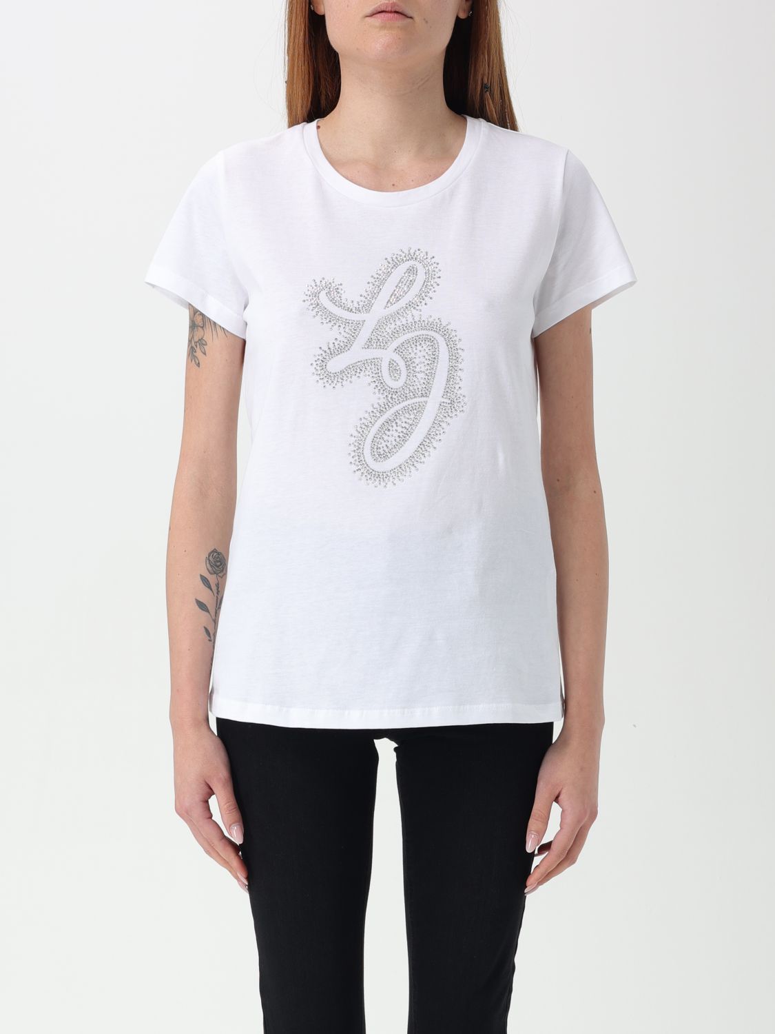 T-shirt a maniche corte in bianco