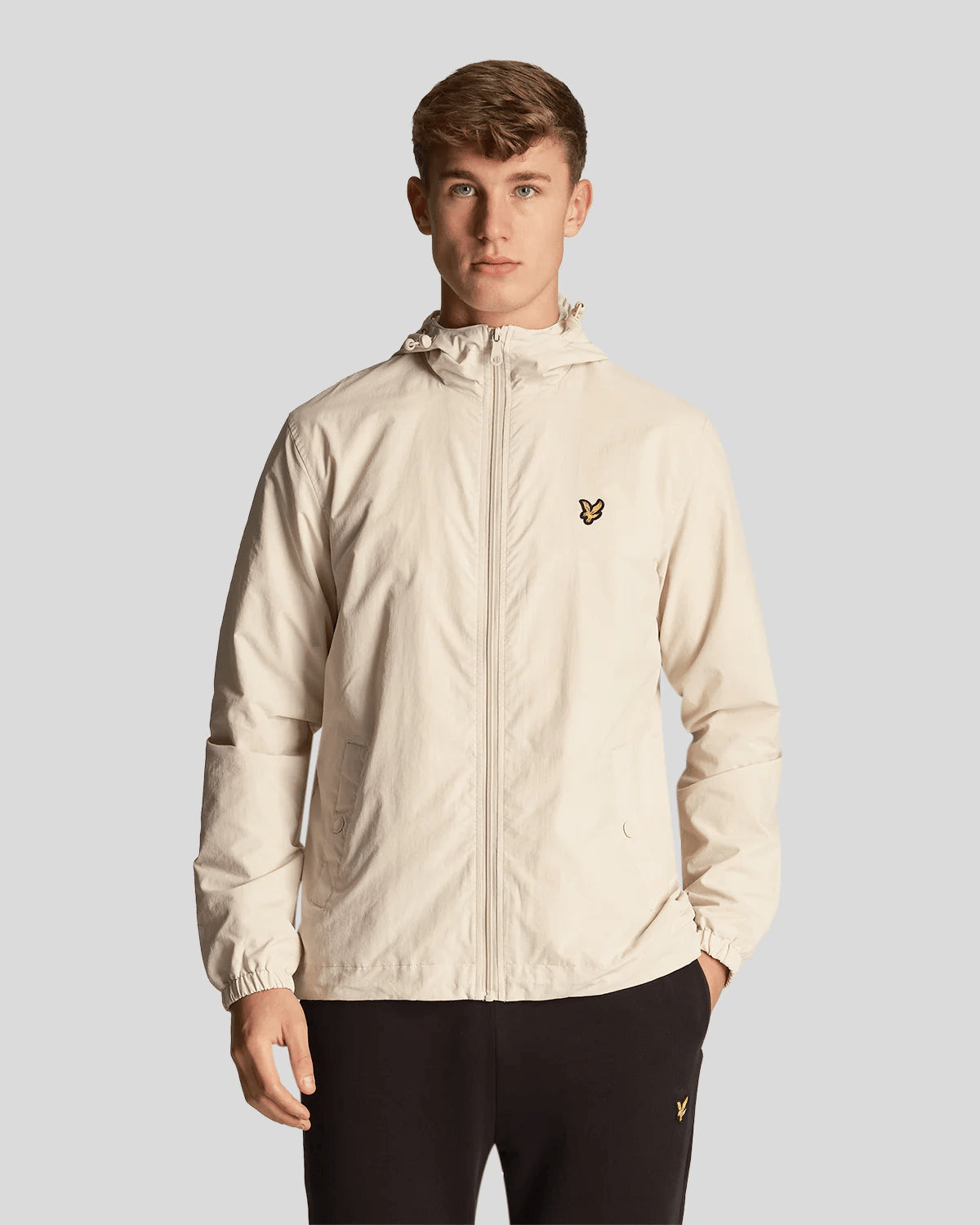 Men's cream nylon jackets