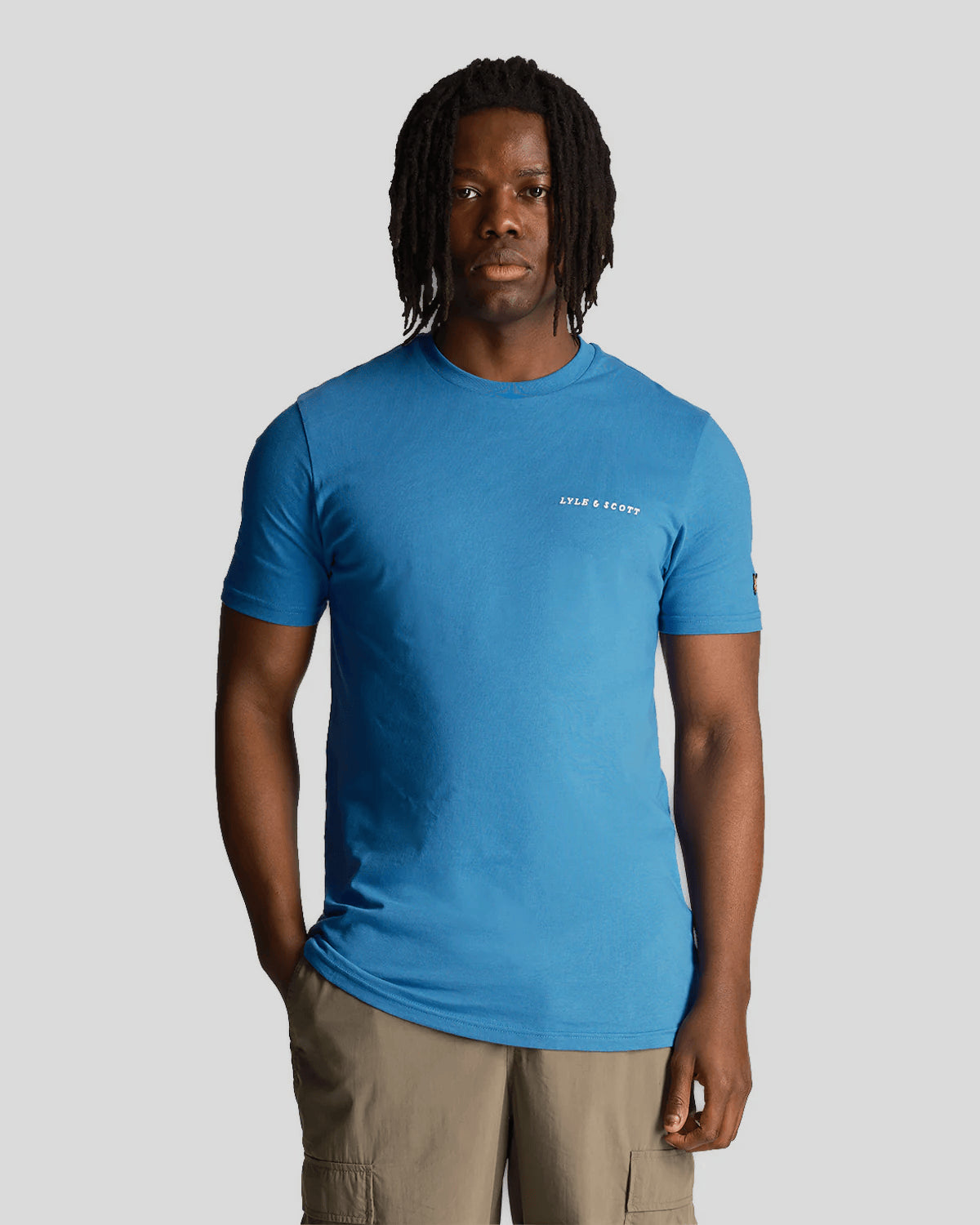 Men's light blue jersey T-shirt