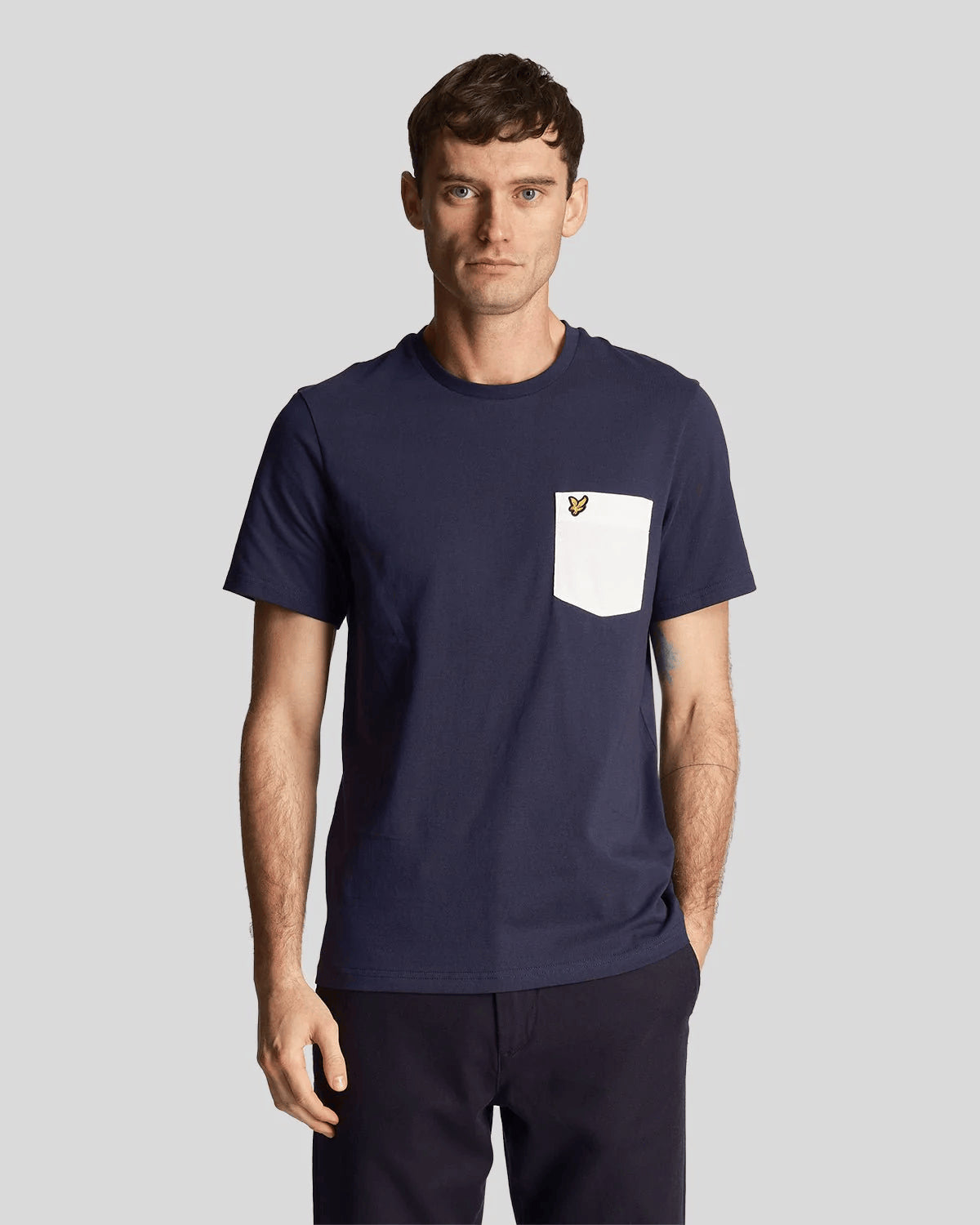 T-shirt uomo in cotone blu