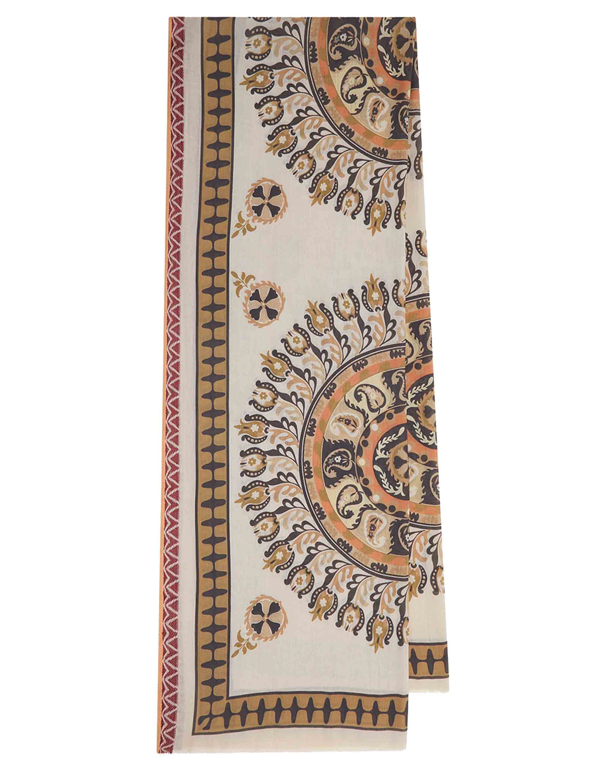Collection Print women's sarongs in beige patterned cotton