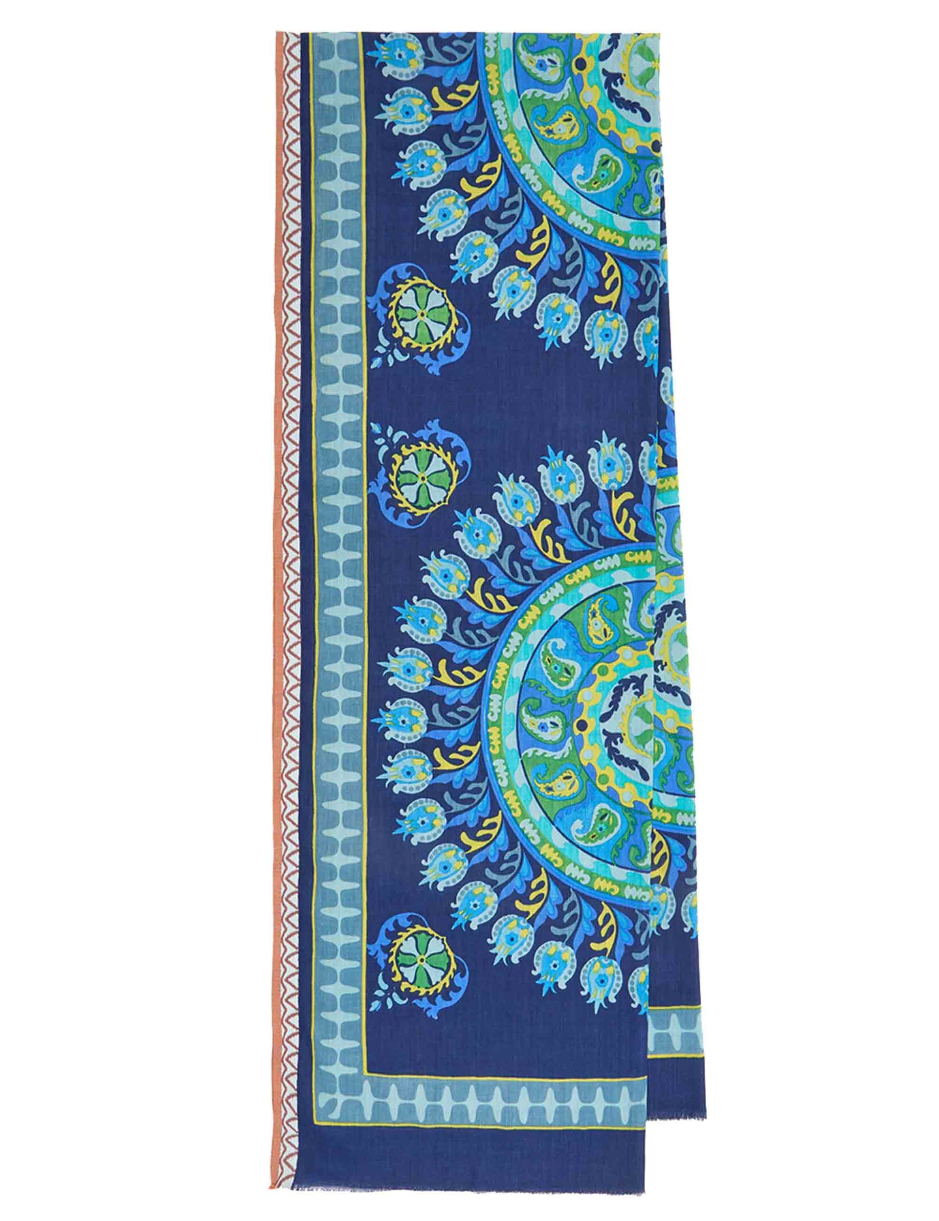 Collection Print women's sarongs in patterned light blue cotton