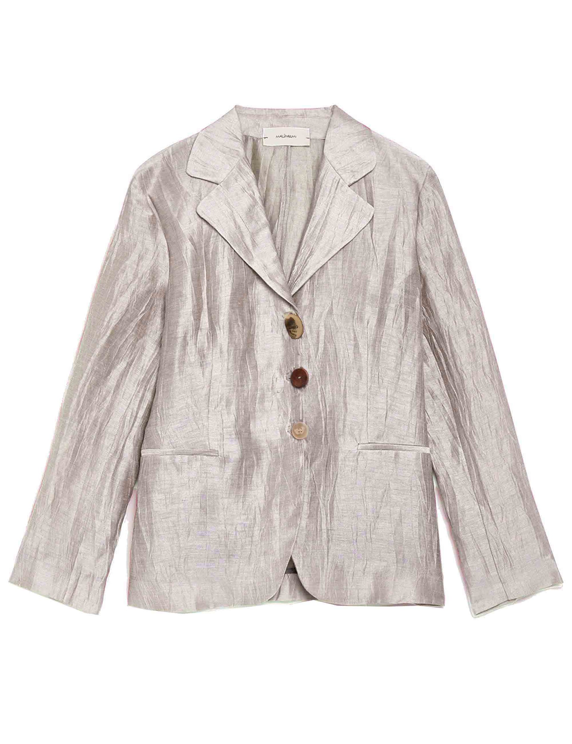 Froisse women's single-breasted jackets in white linen