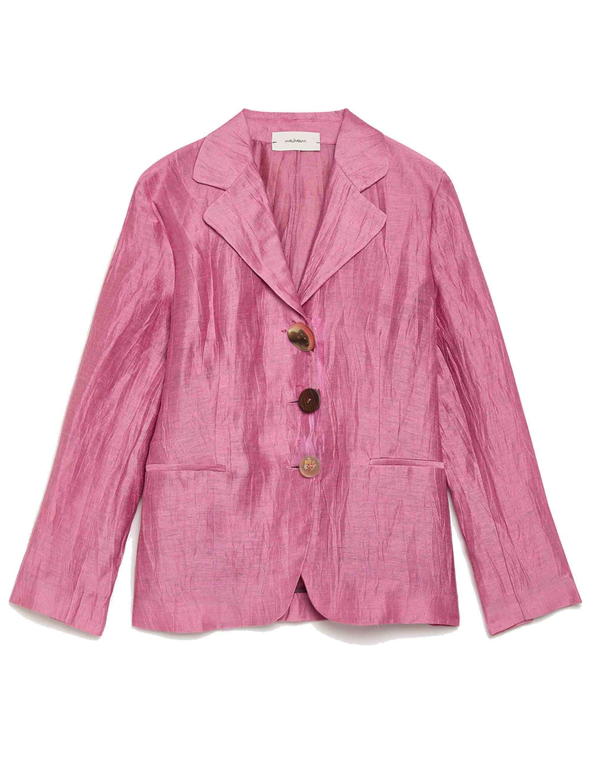 Froisse women's single-breasted jackets in pink linen