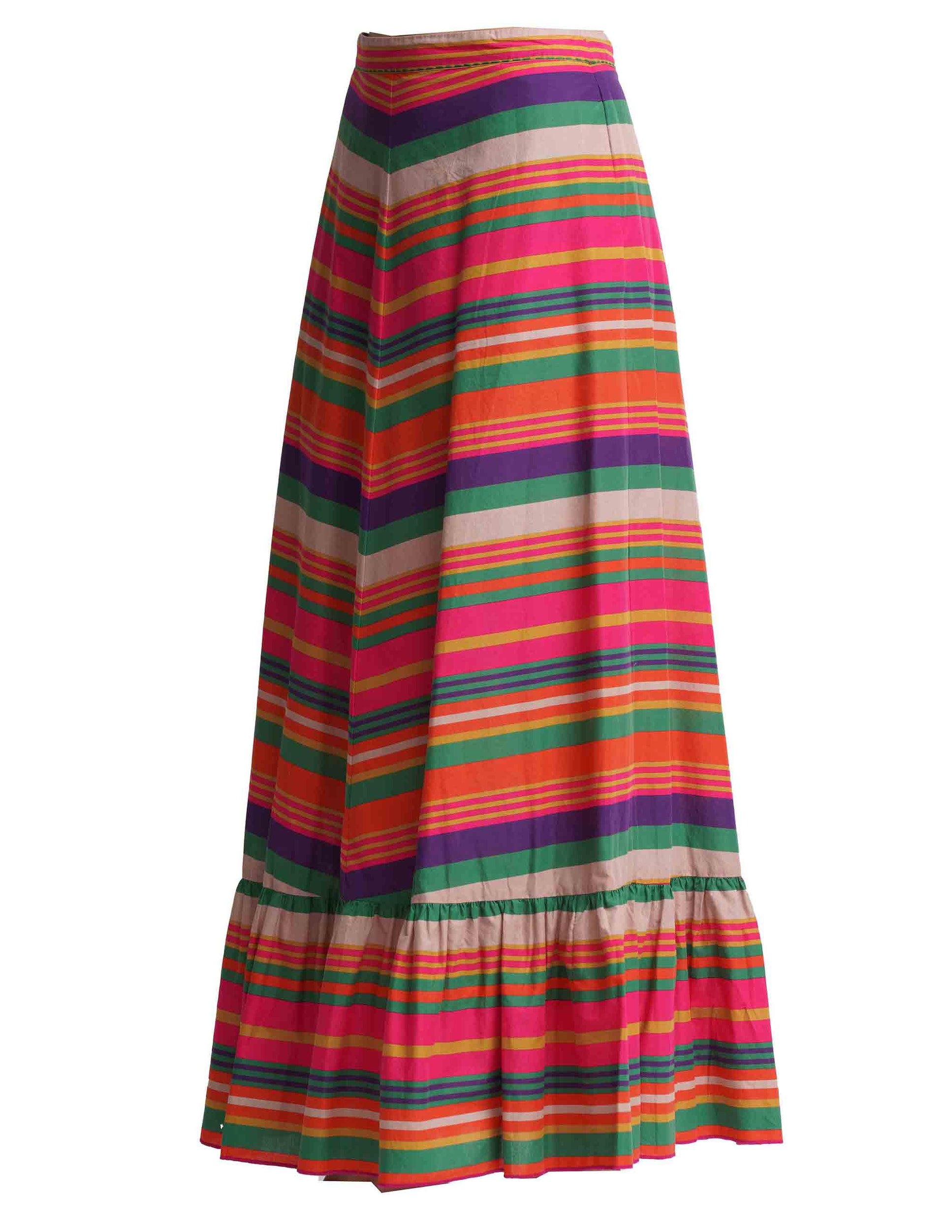 Mari Stripes Muslin women's skirts in patterned pink cotton