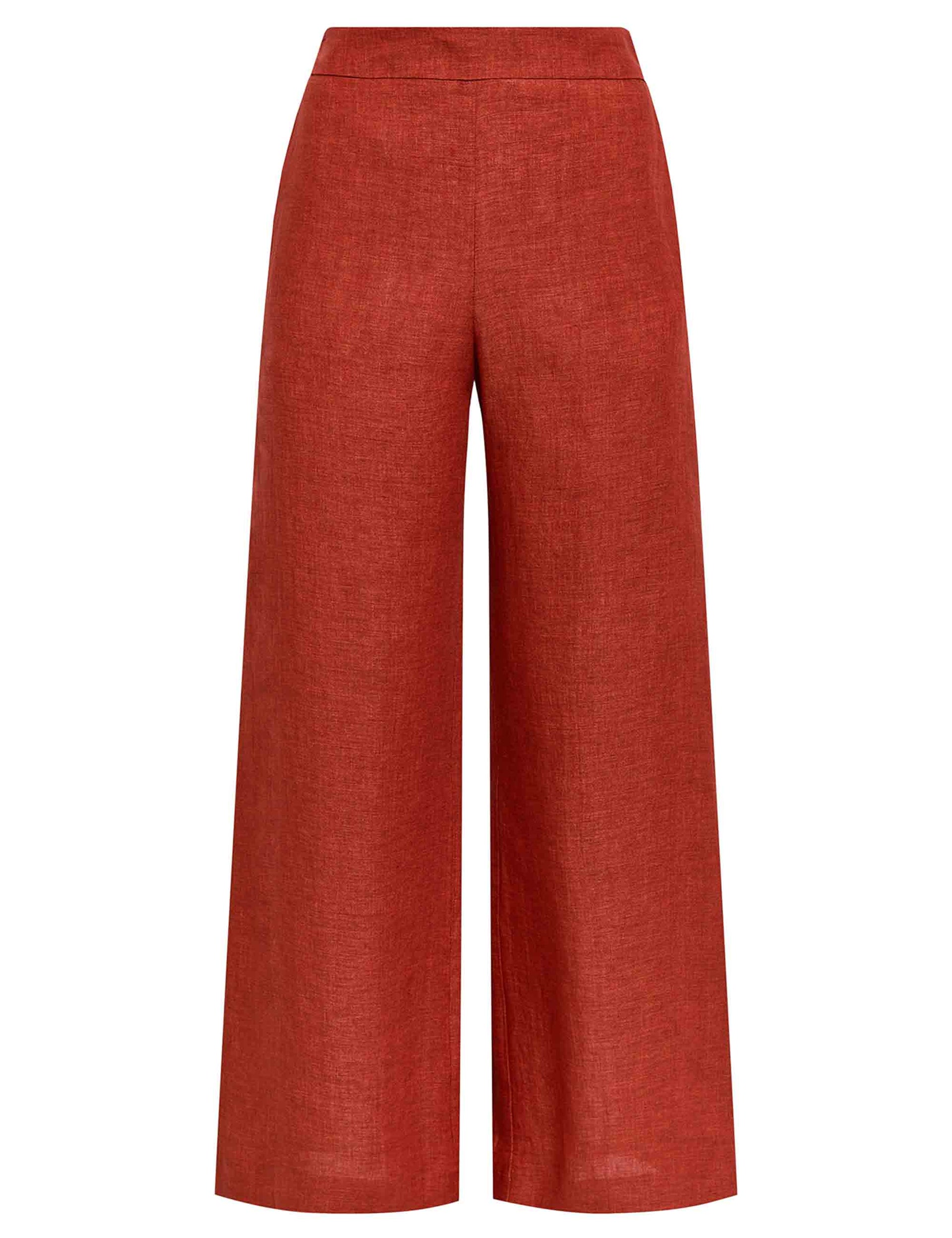 Délavé women's trousers in tan linen