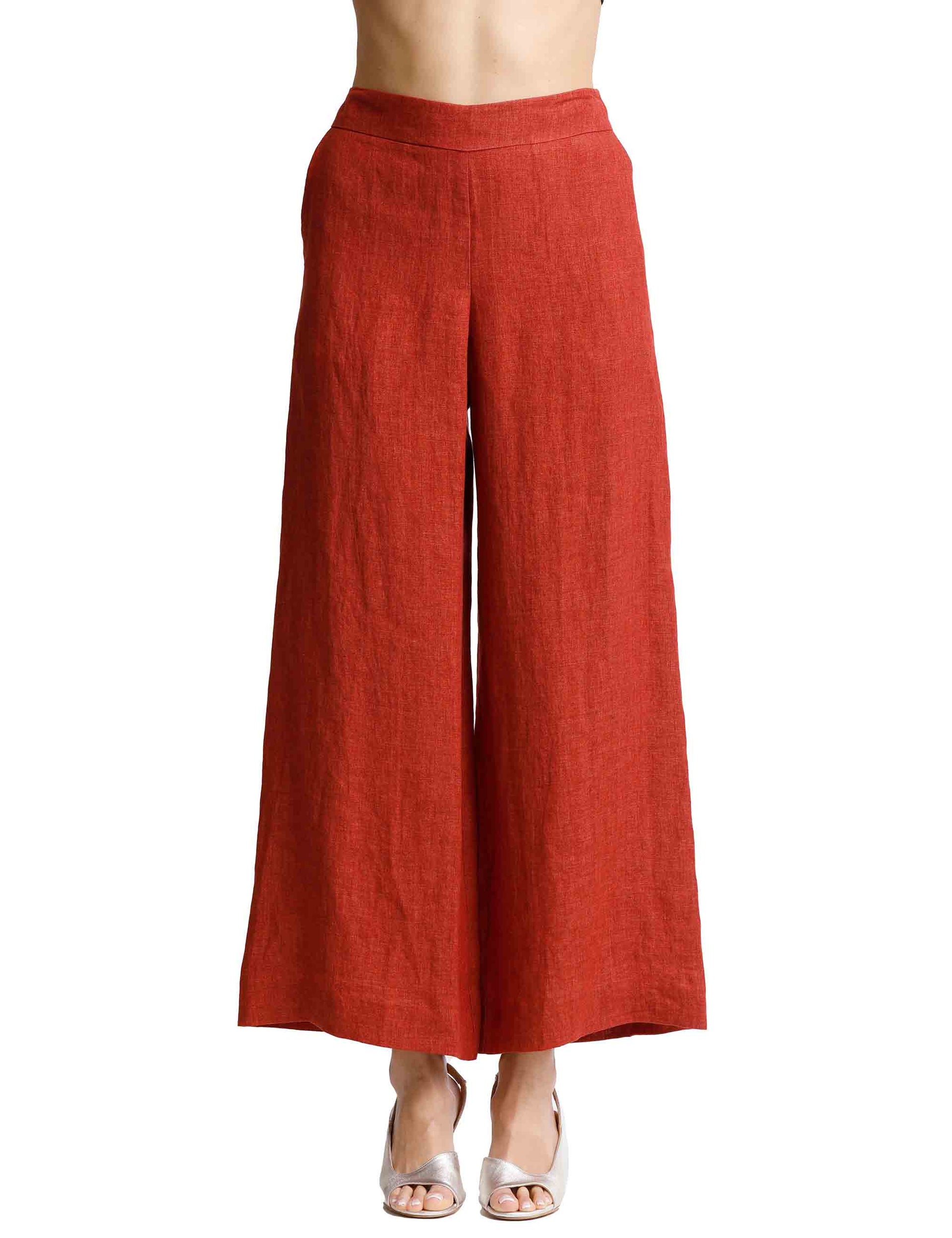 Pantaloni donna Délavé in lino cuoio