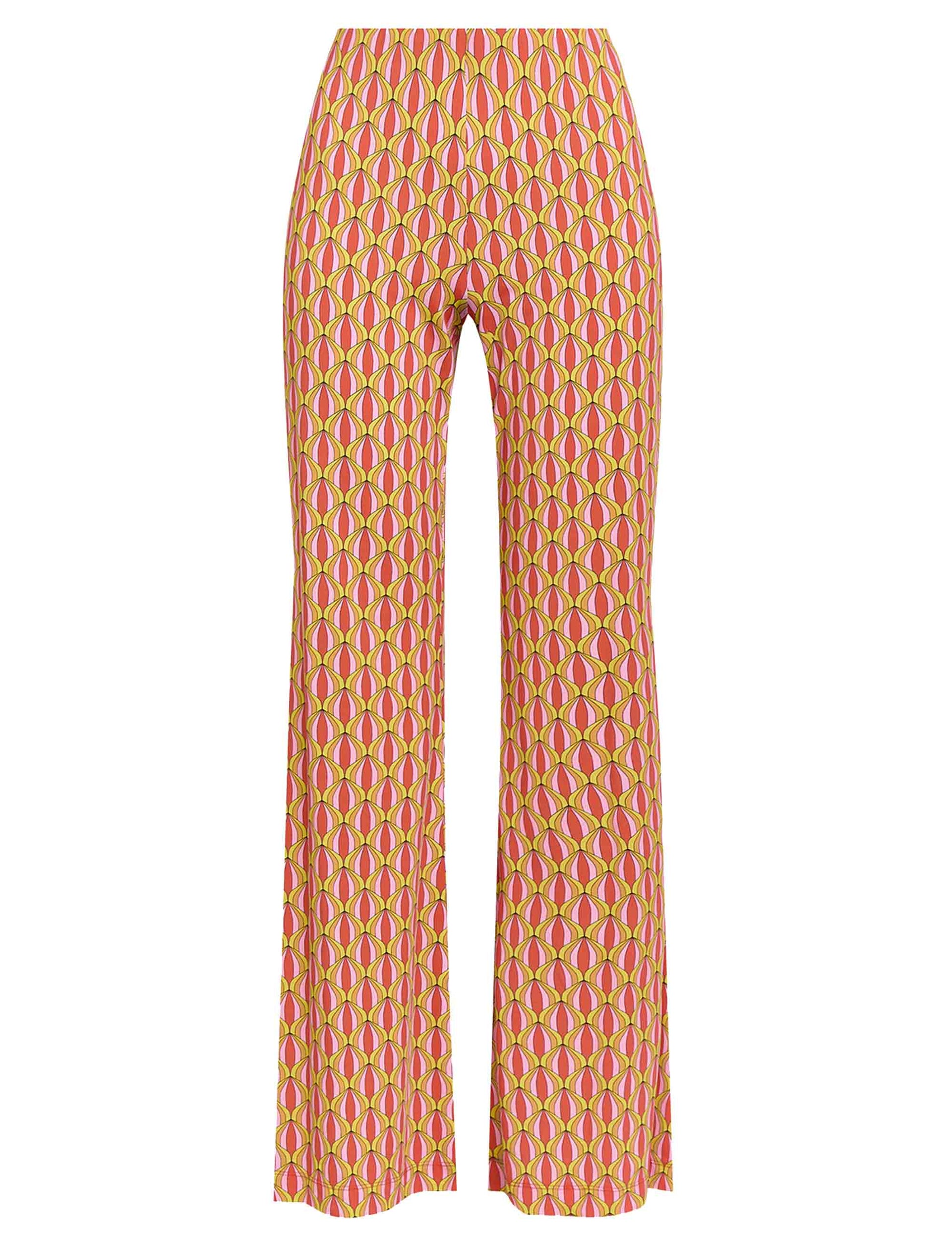 Lucky Balloon women's trousers in pink patterned jersey