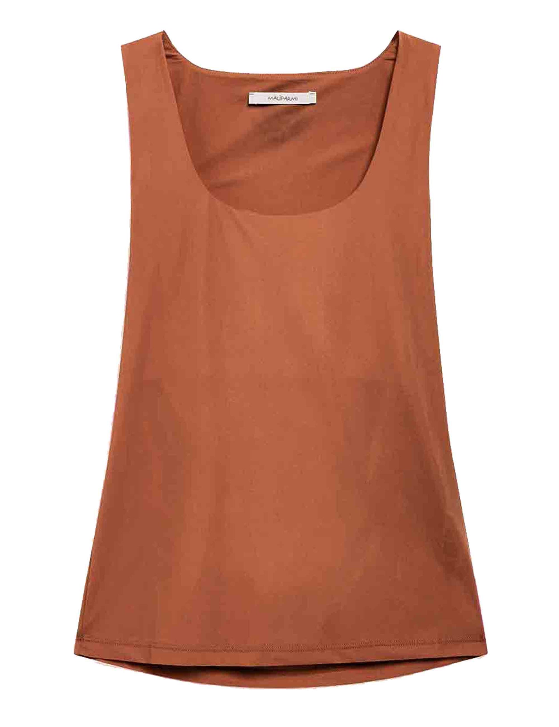 Soft women's top in brown jersey