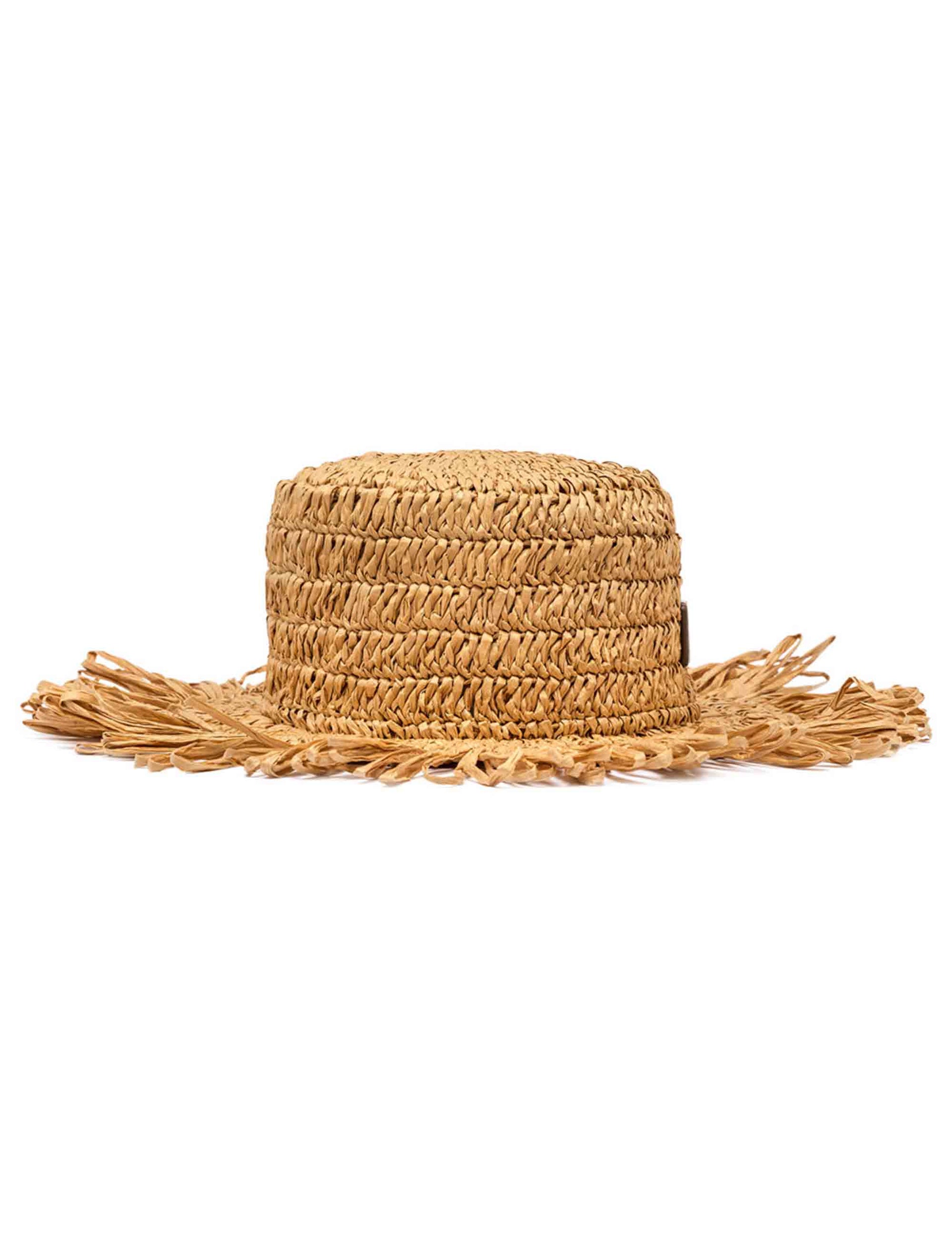 Women's hats in natural raffia