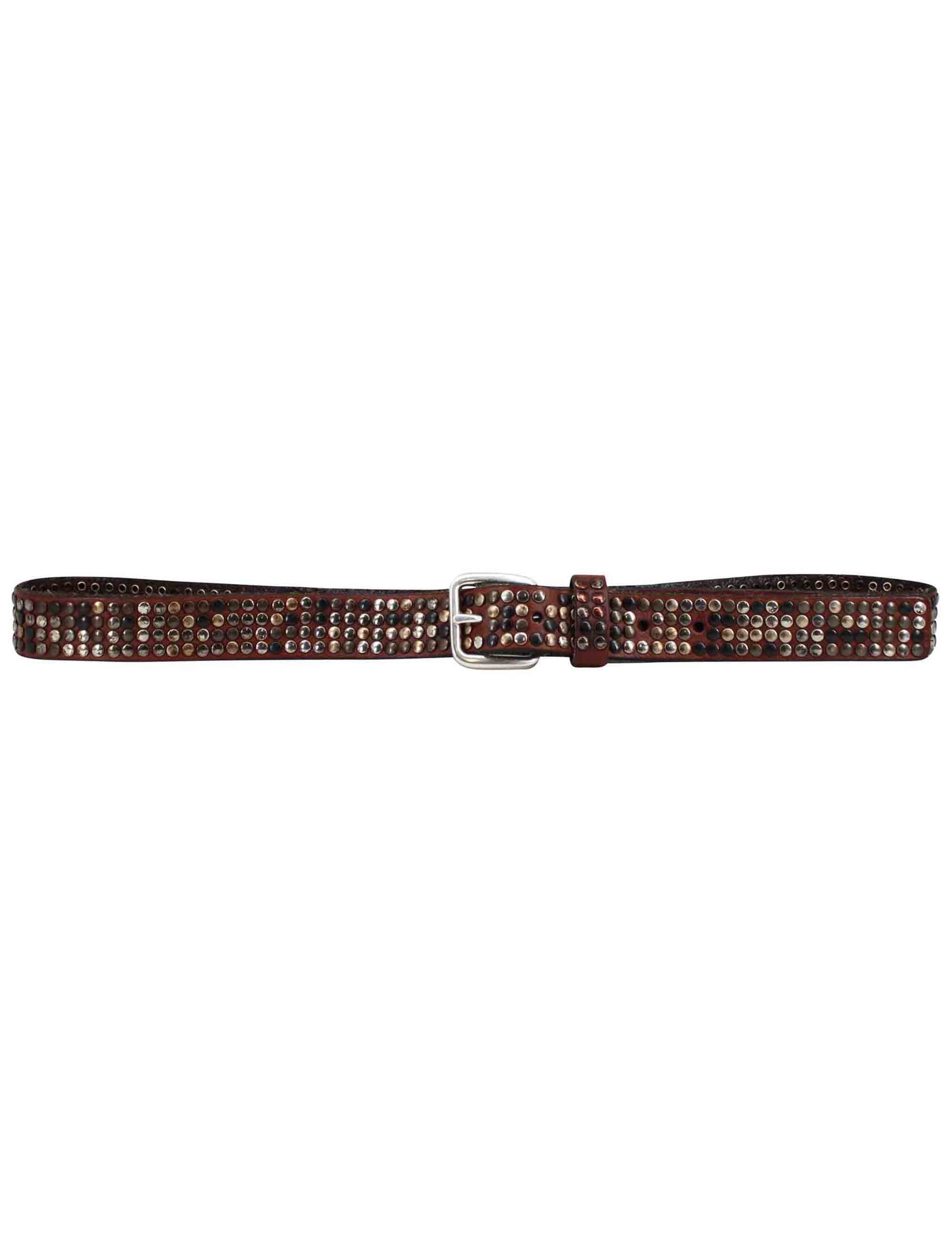 Men's leather belts with studs
