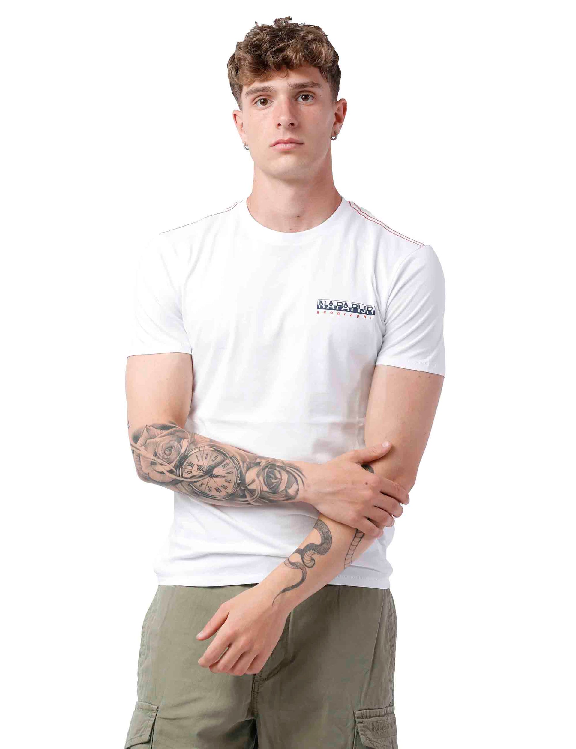 T-shirt uomo regular in cotone bianco