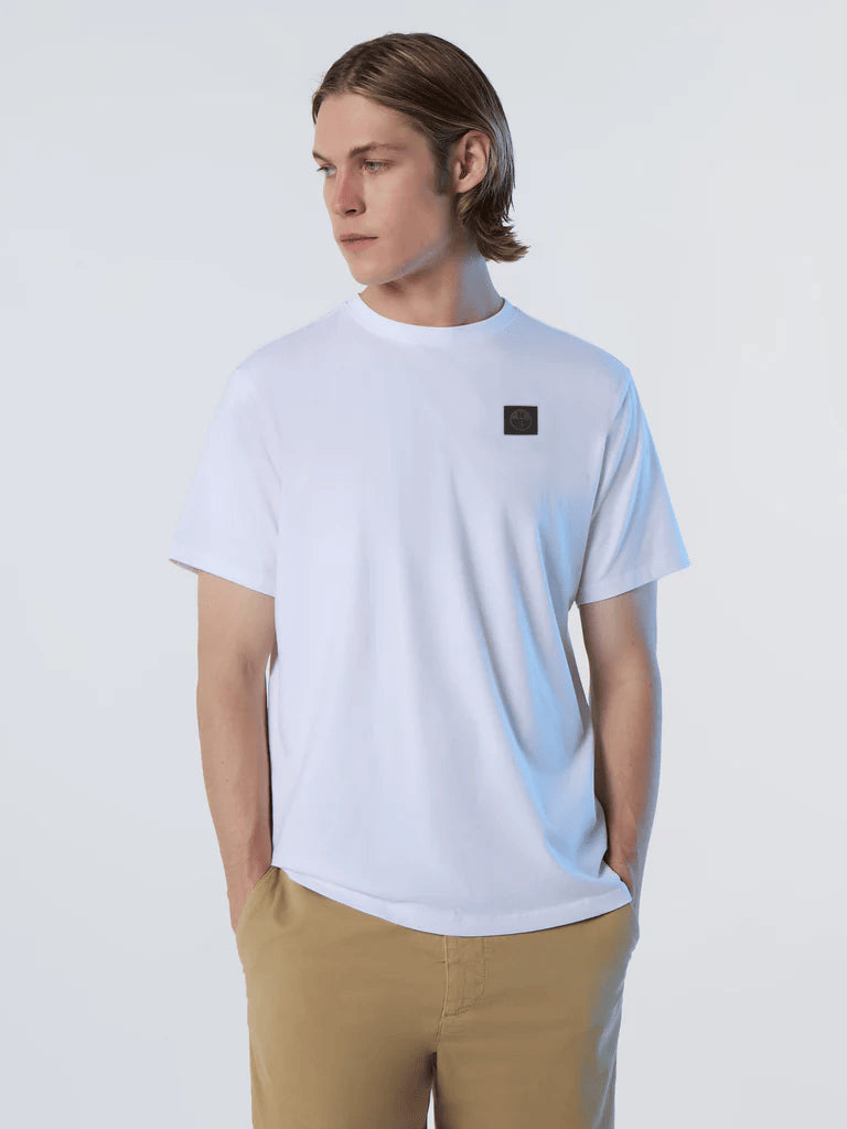 T-shirt uomo in cotone bianco 692981-0101