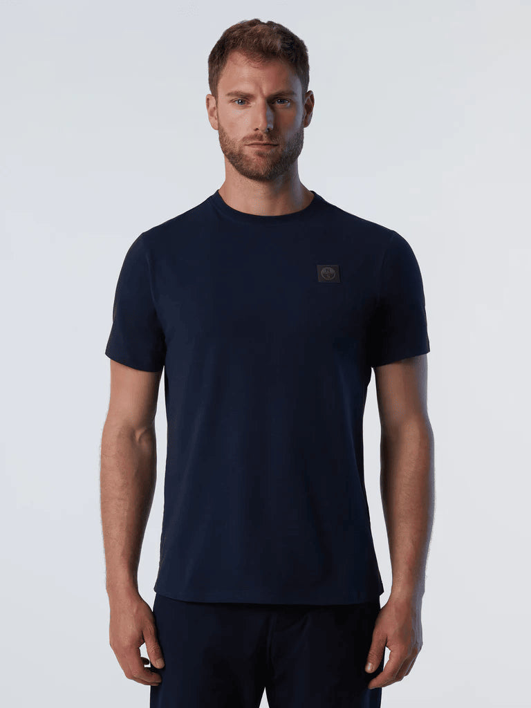 T-shirt uomo in cotone blu 692981-0802