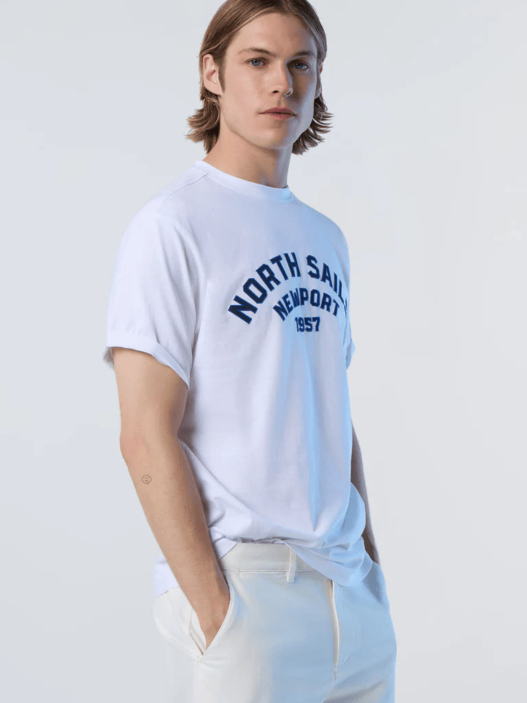 T-shirt uomo in cotone bianco 692988-0101