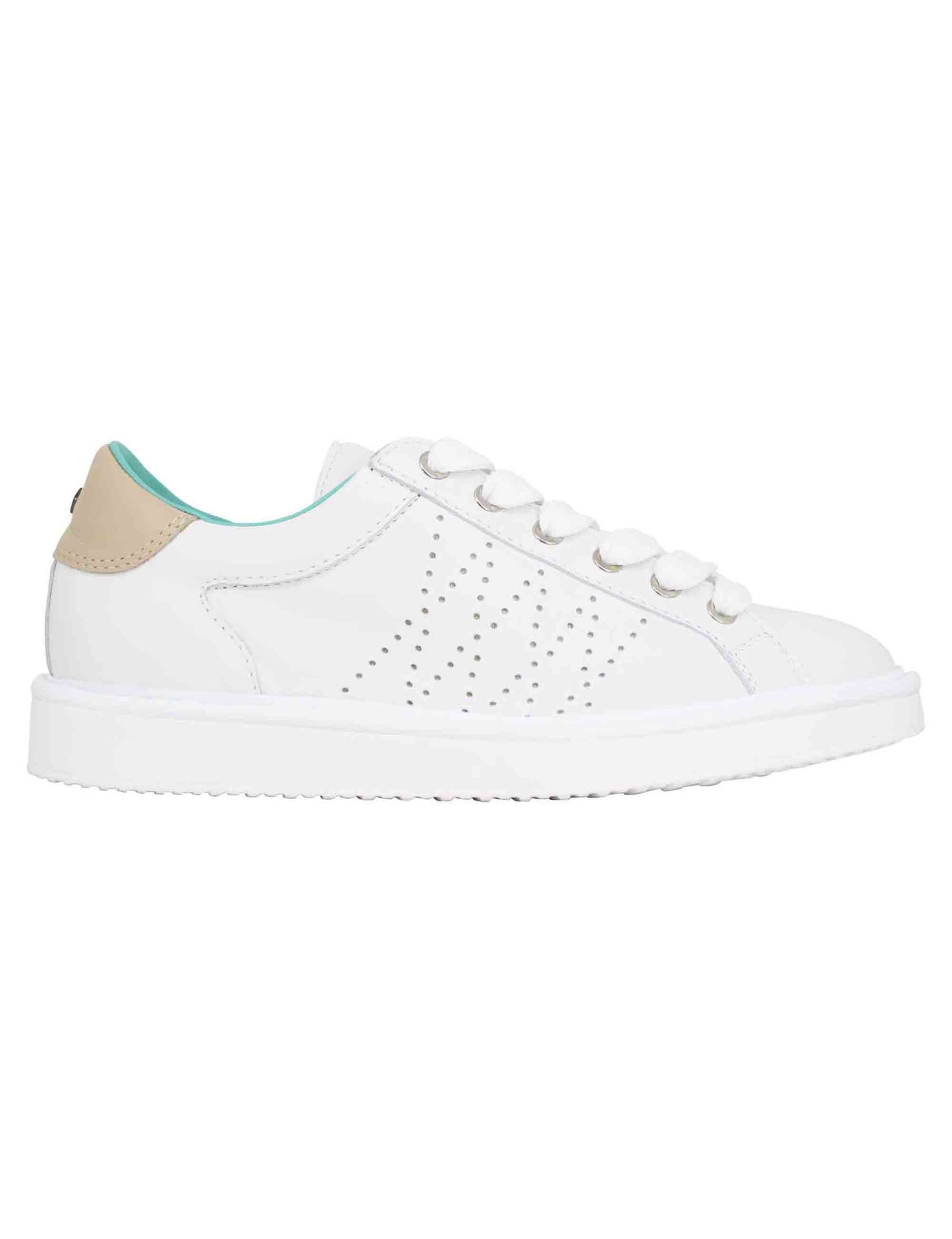 Sneakers uomo in pelle bianca