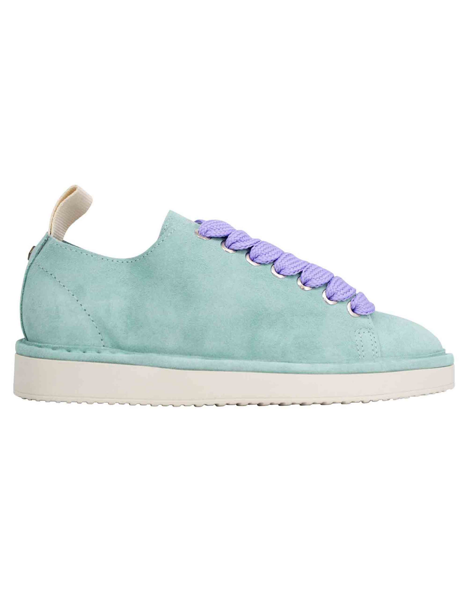 Women's sneakers in light blue suede