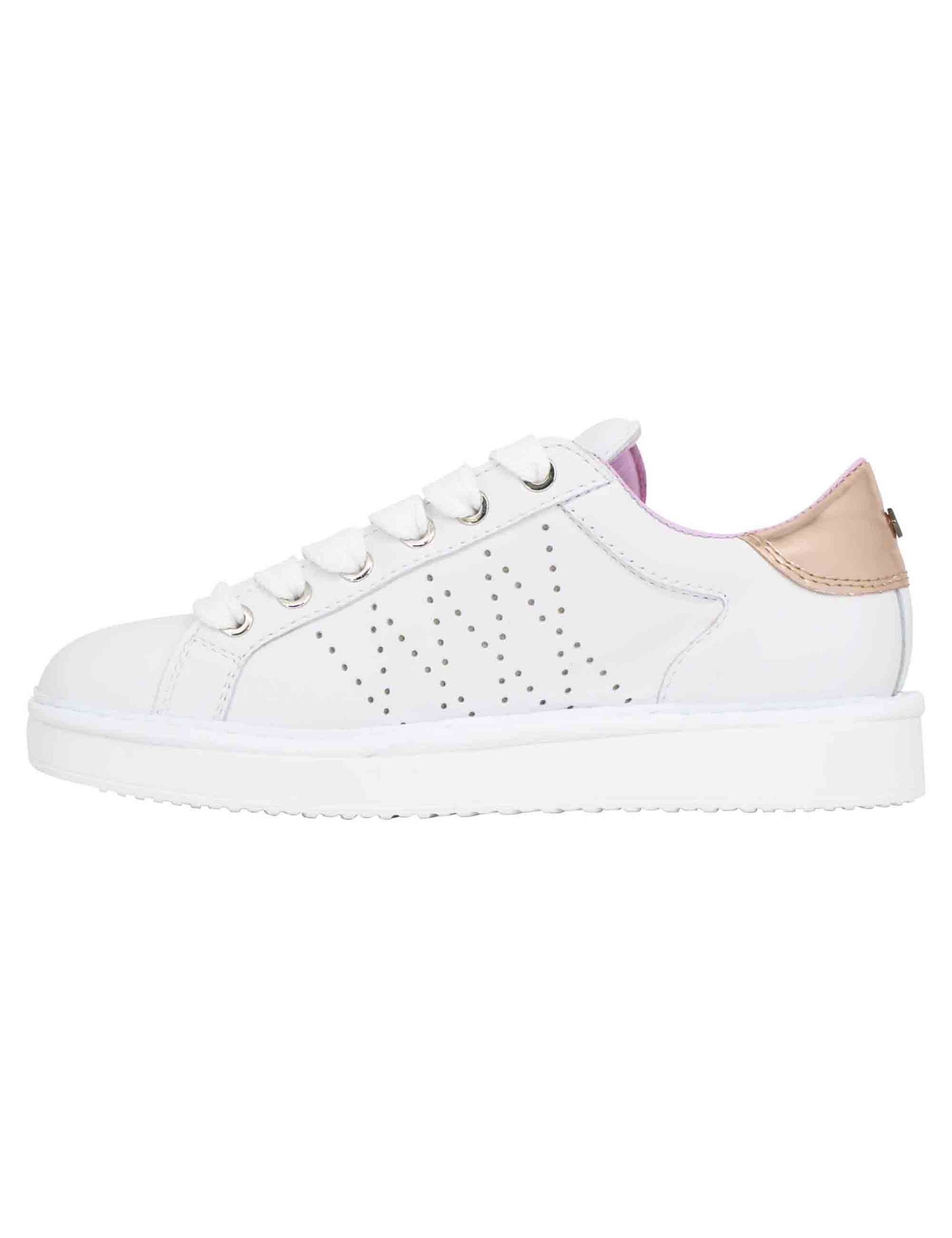Women's white leather sneakers