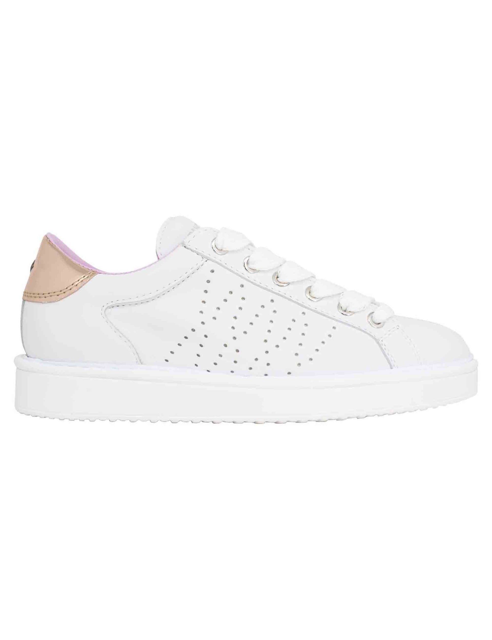 Women's white leather sneakers