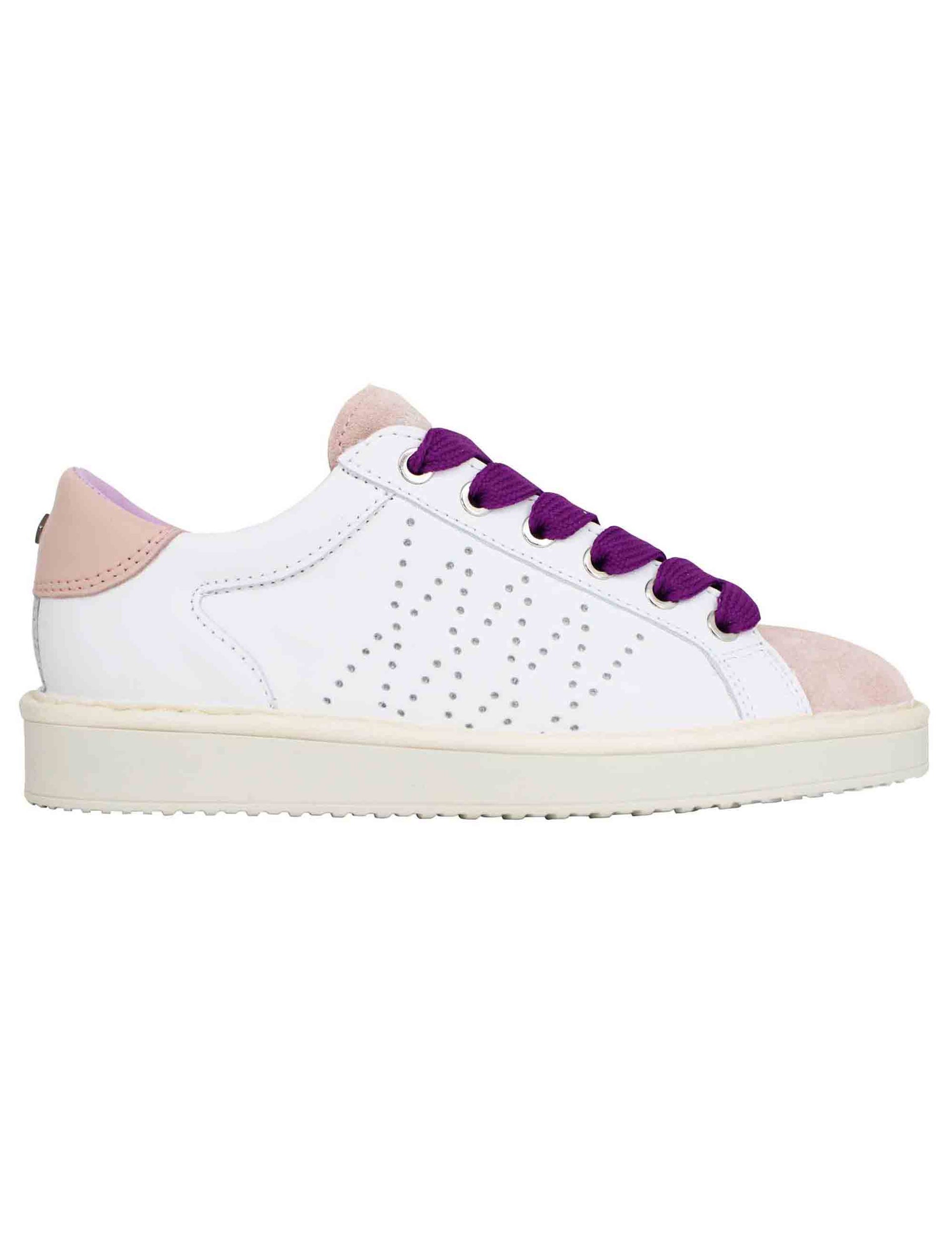 Women's white leather sneakers