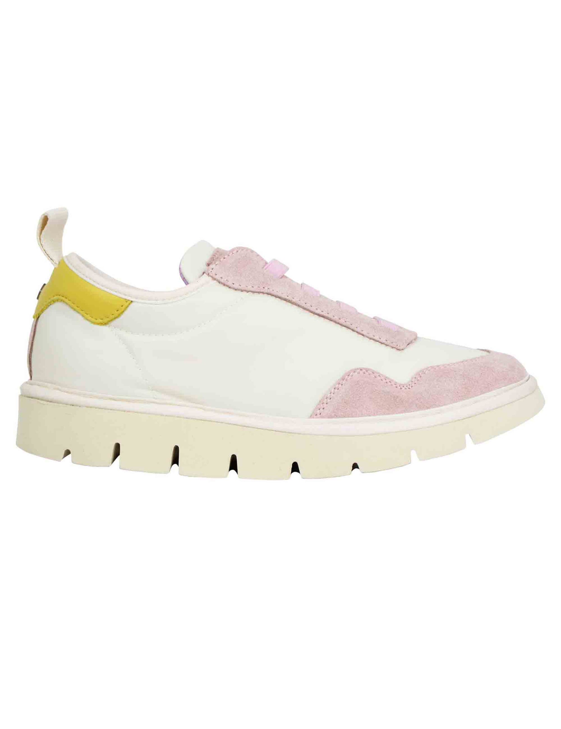 Women's sneakers in off-white fabric