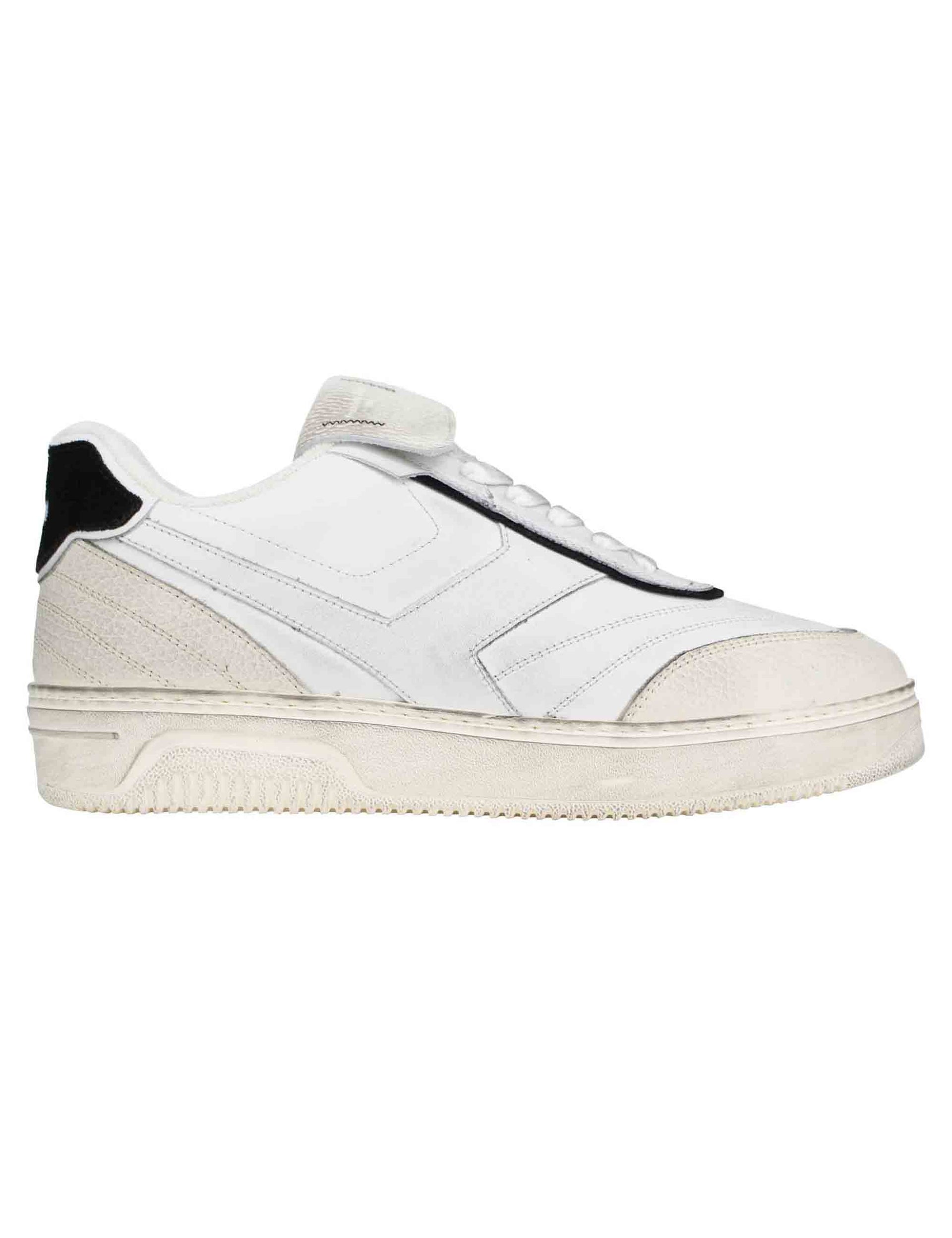 Pdo men's sneakers in vintage white leather