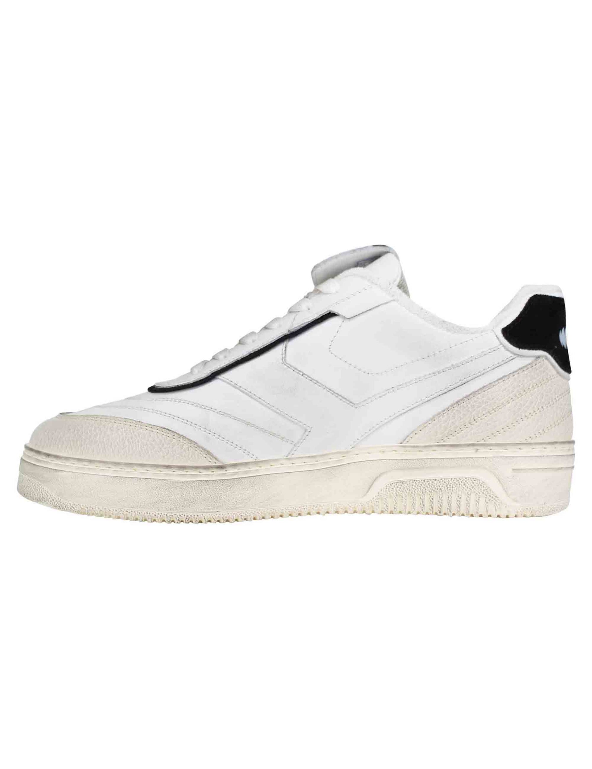 Sneakers uomo Pdo in pelle bianca vintage