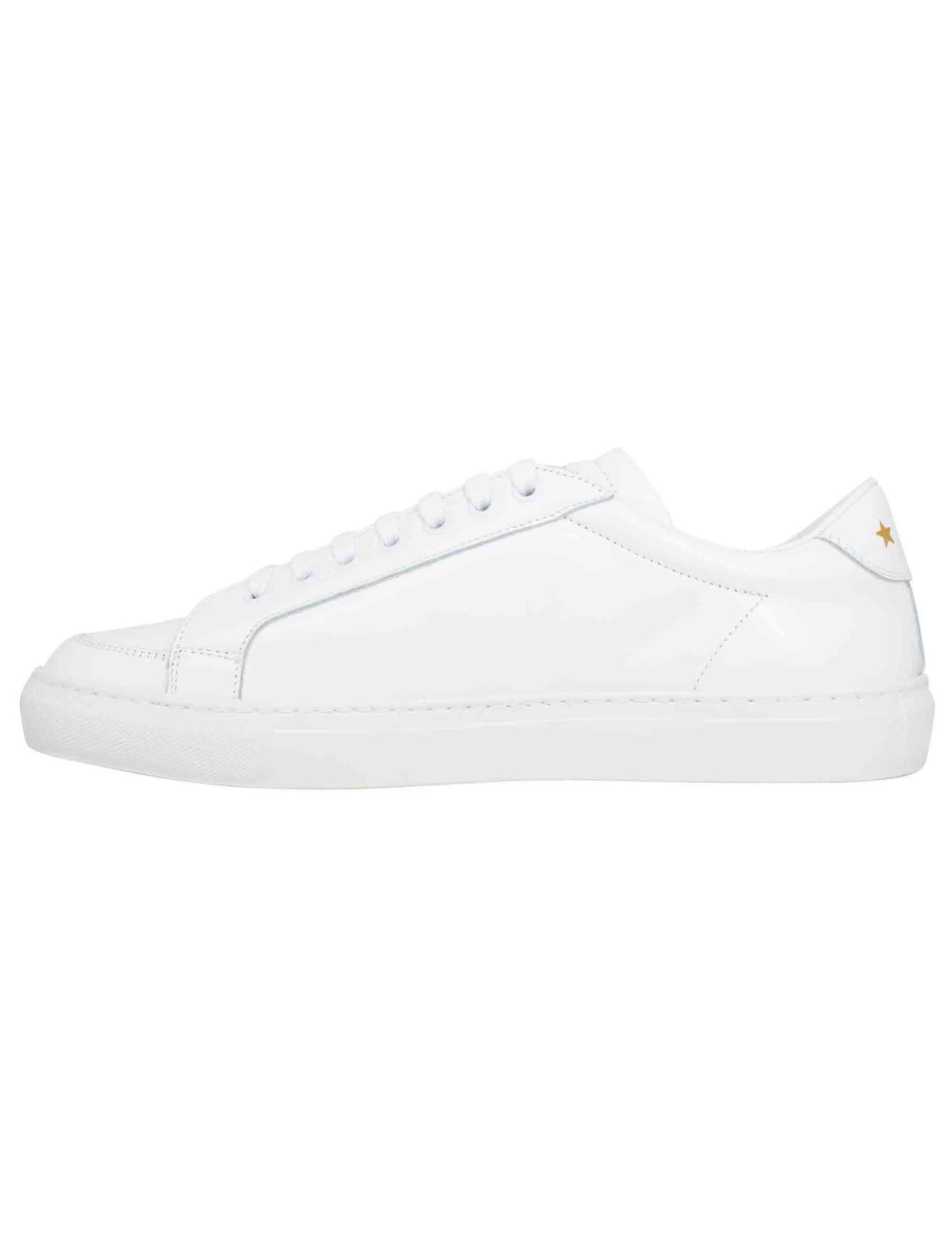 Top spin men's sneakers in white leather