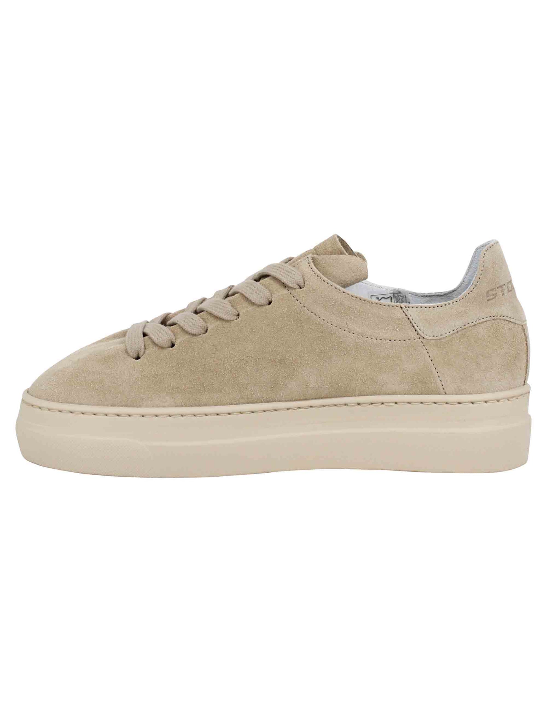 Sneakers donna in camoscio taupe